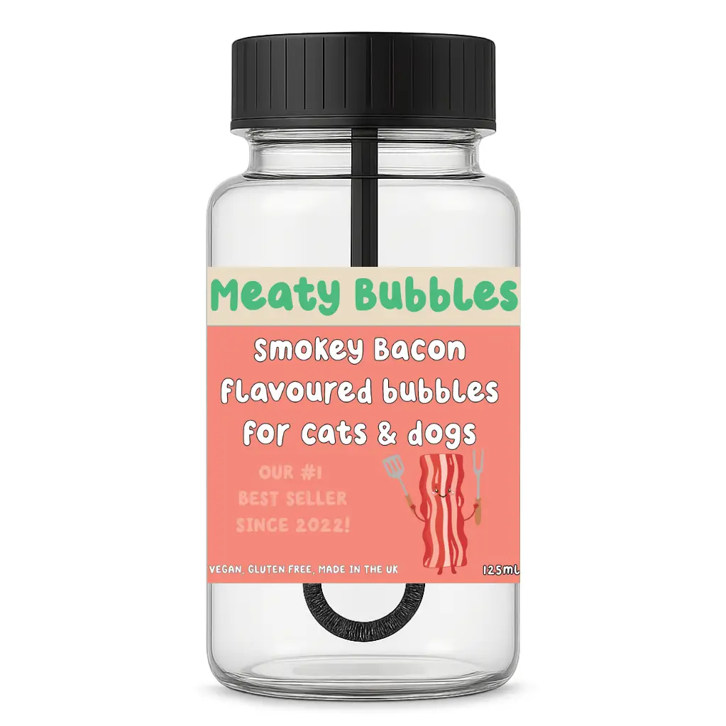 Såpebobler for hund og katt med baconsmak