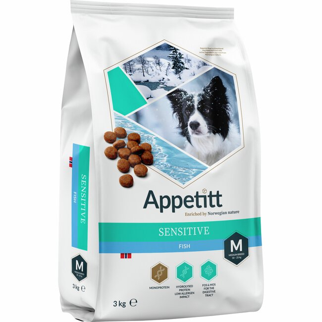 Sensitive Medium Fish Tørrfôr for hund 3kg