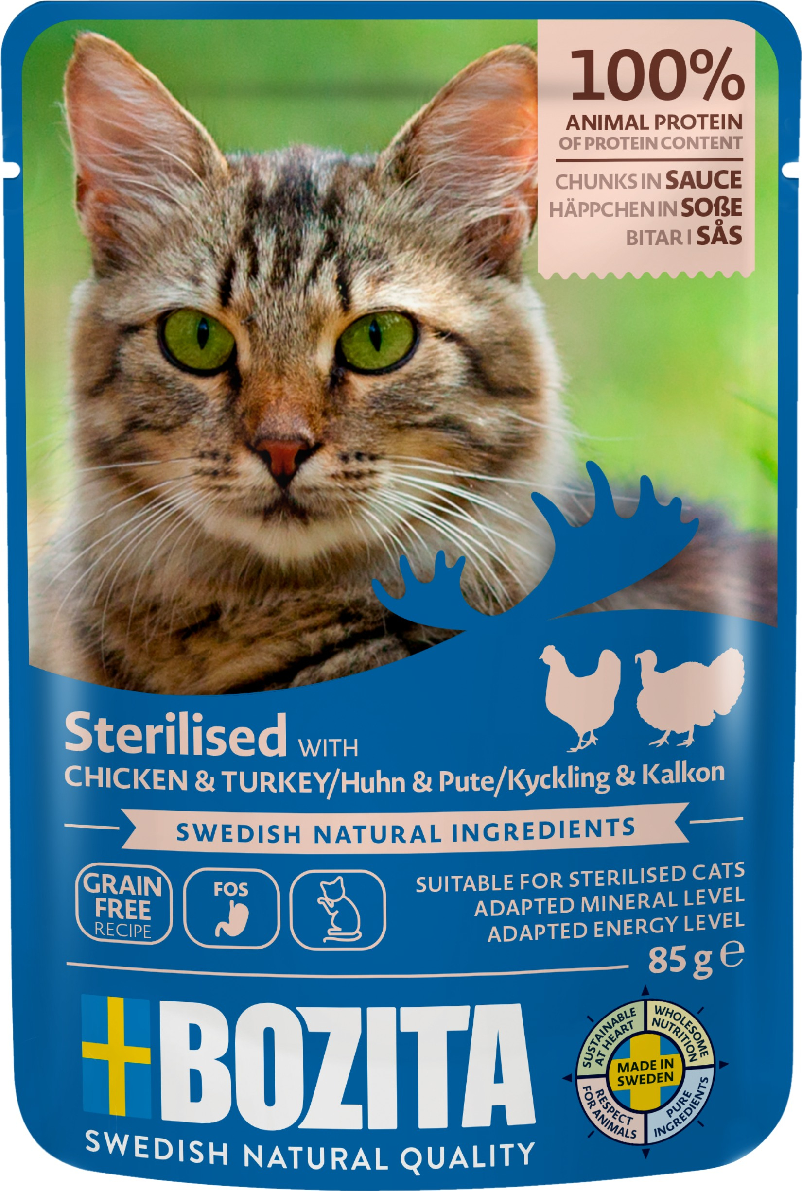 Bozita Sterilized Chicken & Turkey 85g