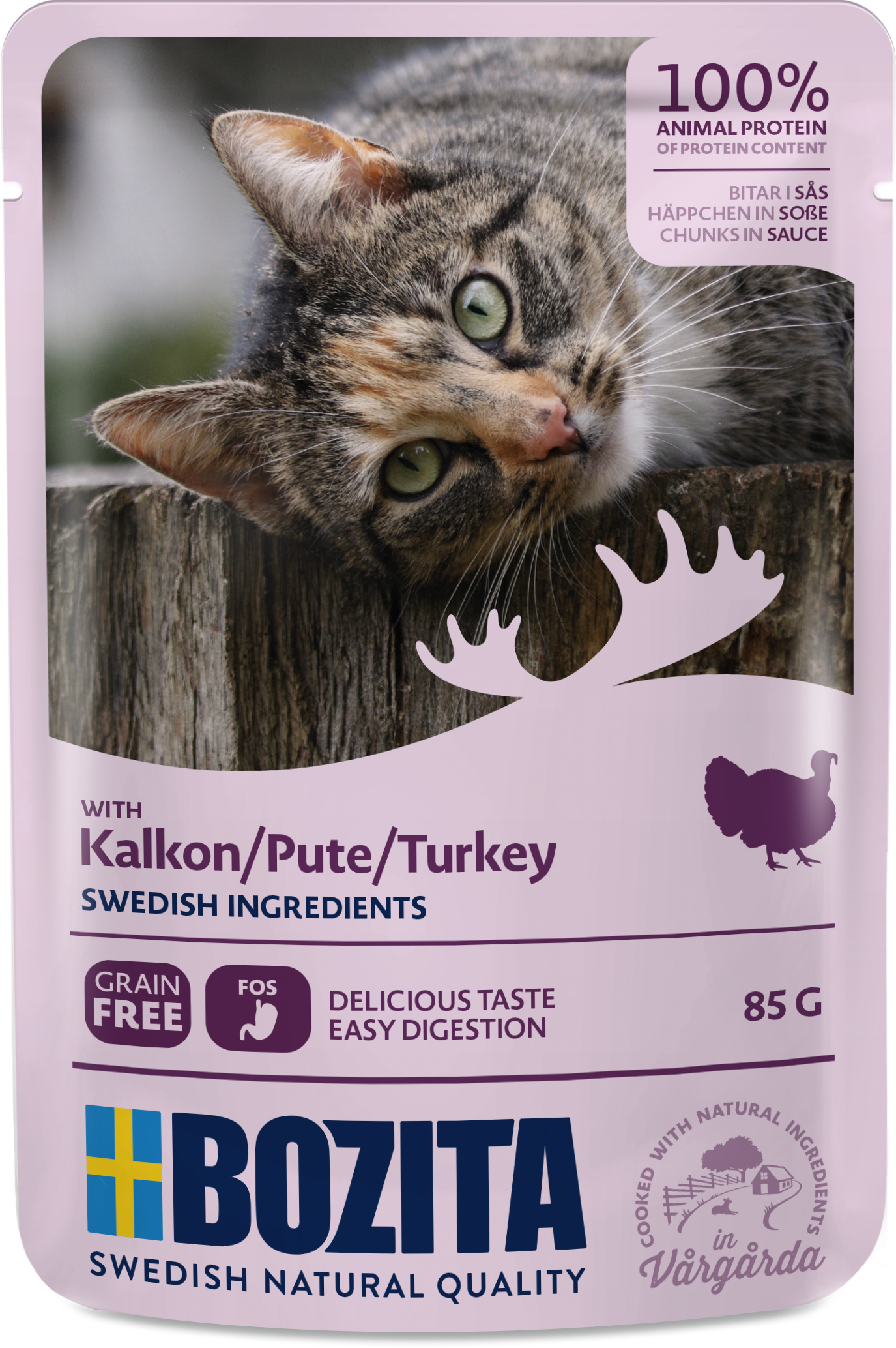 Biter i saus med kalkun