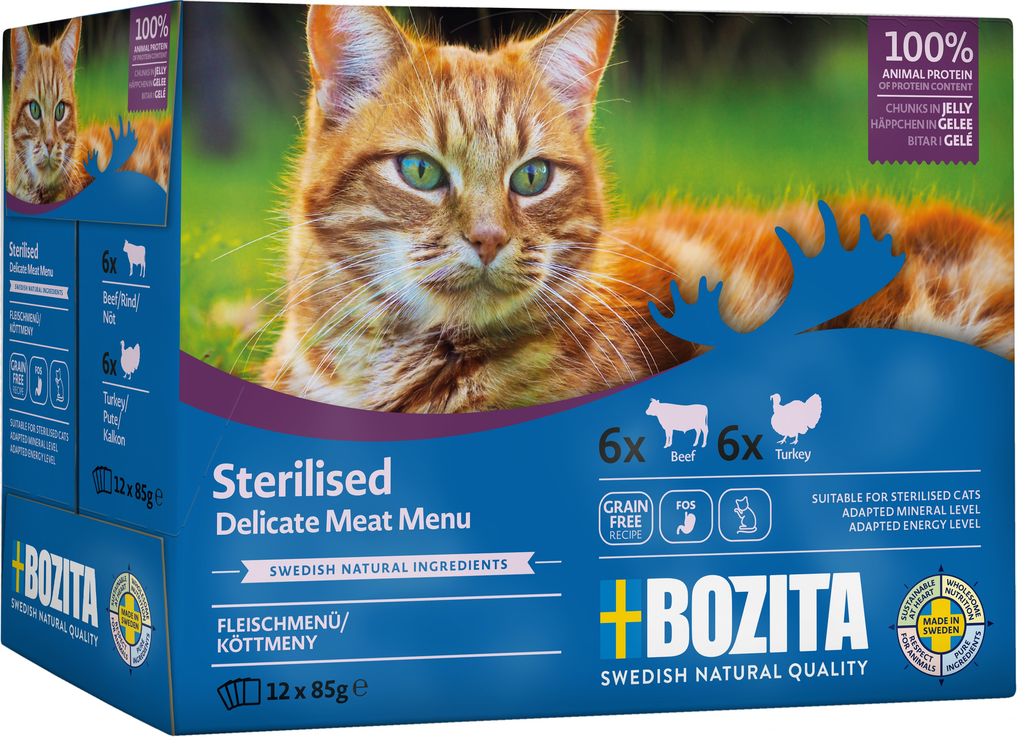 Sterilised Meat in Jelly Våtfor til katt 12x85g