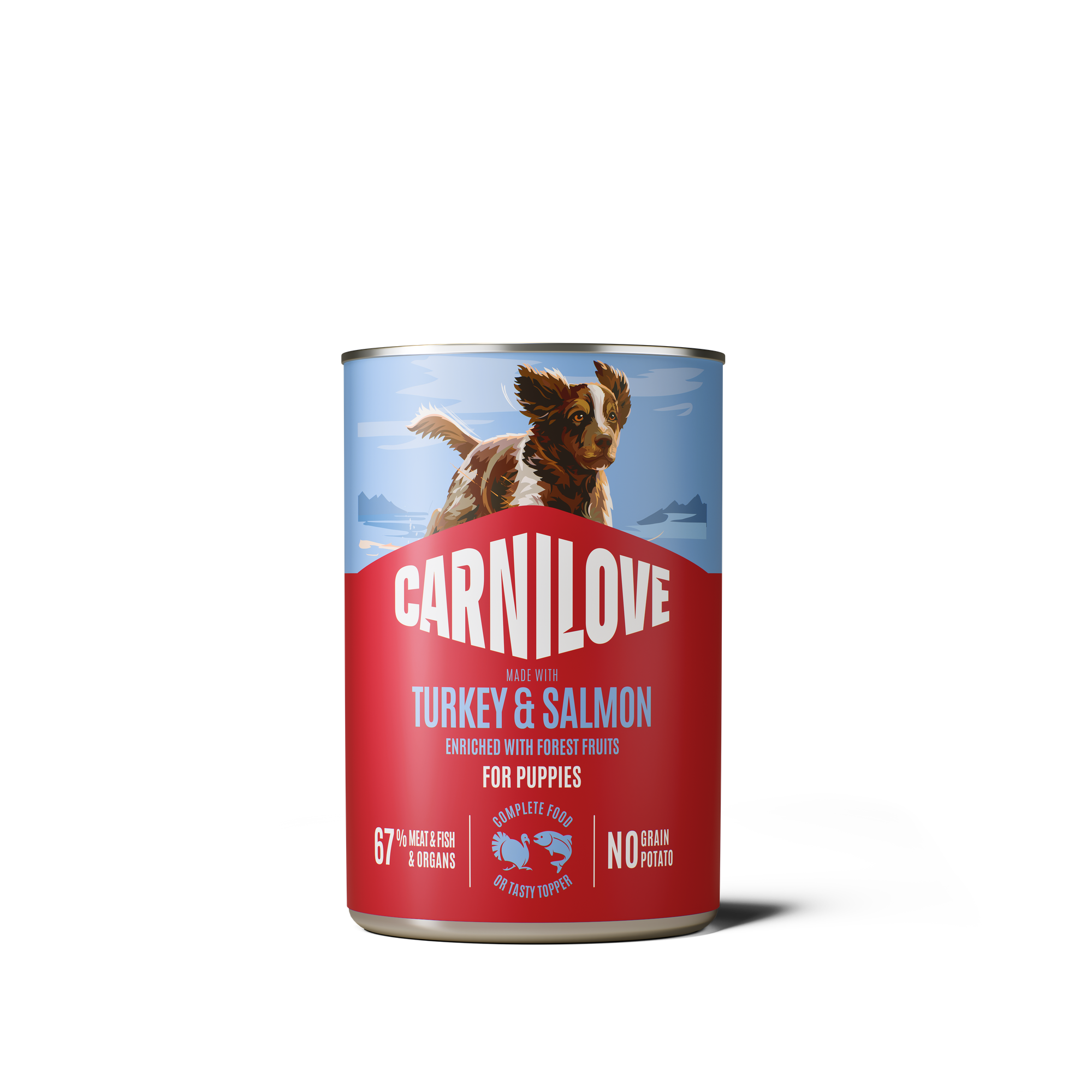 Dog Can Paté Salmon & Turkey Puppy 400g