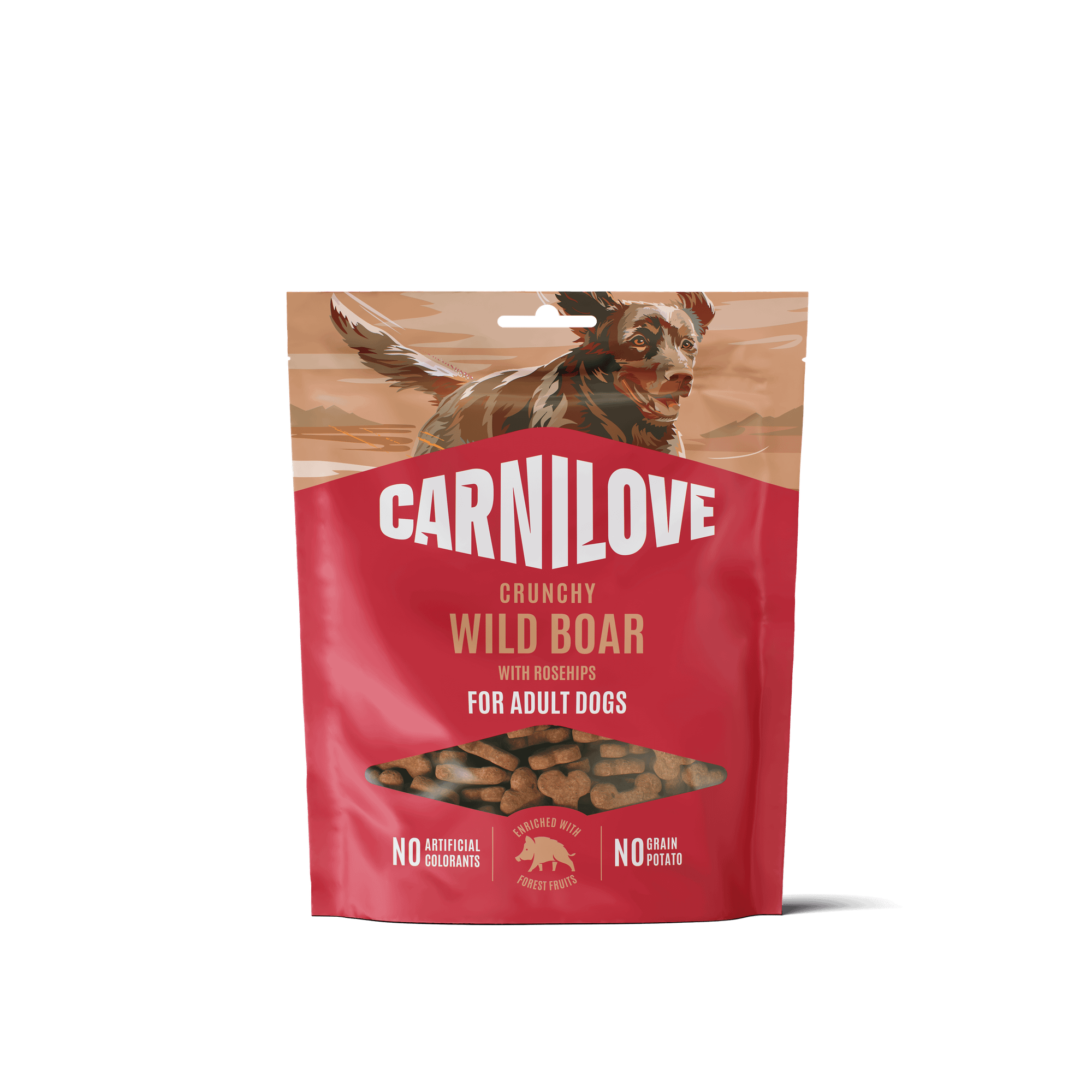 Dog Crunchy Snack Wild Boar with Rosehips 200g