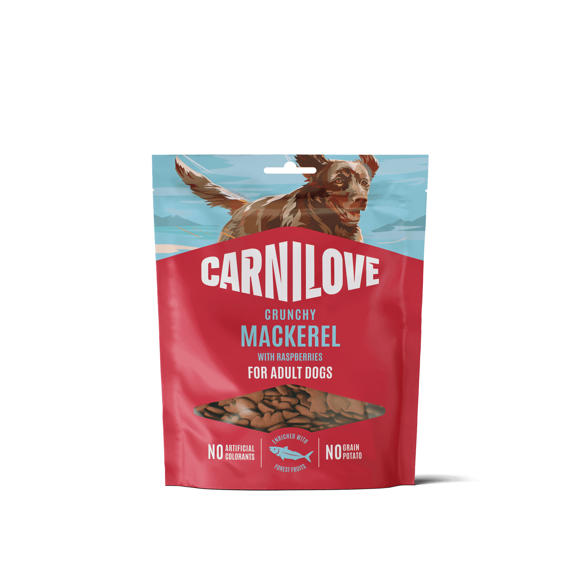 Dog Crunchy Snack Mackerel with Raspberries 200g