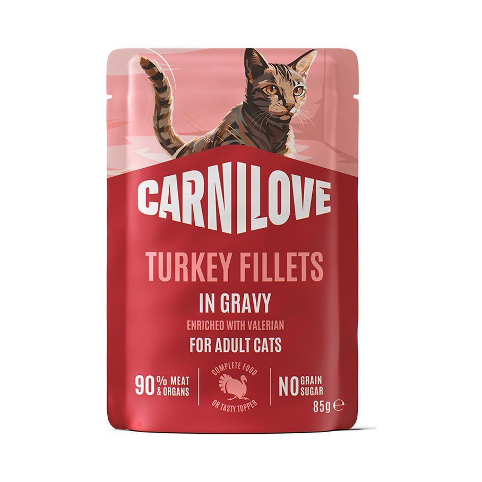Cat Pouch Gravy Turkey enriched with Valerian 85g