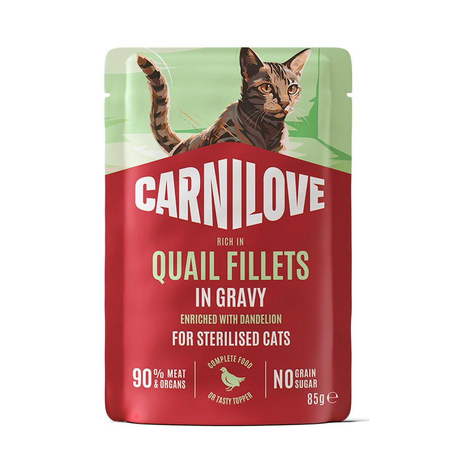 Cat Pouch Gravy Quail and Dandelion Sterilised 85g