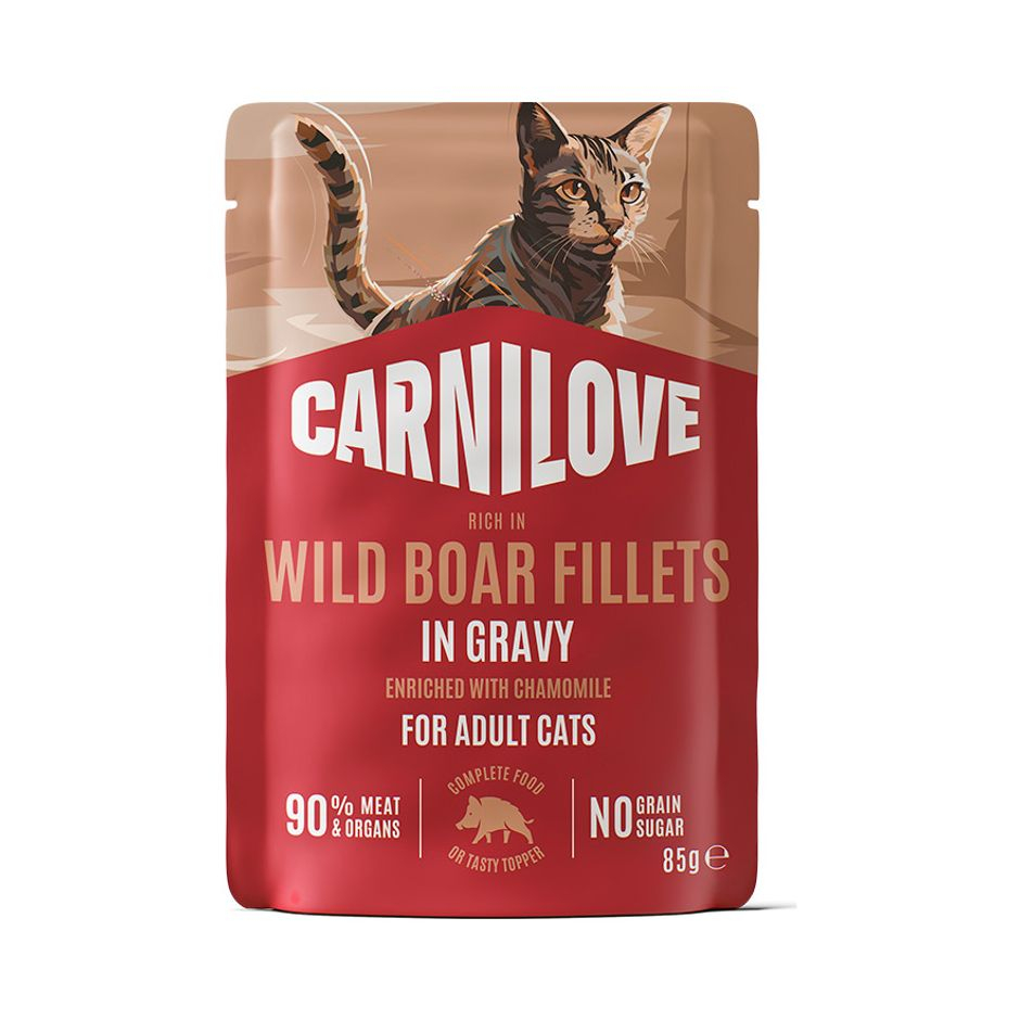 Cat Pouch Gravy Wild Boar with Chamomile 85g