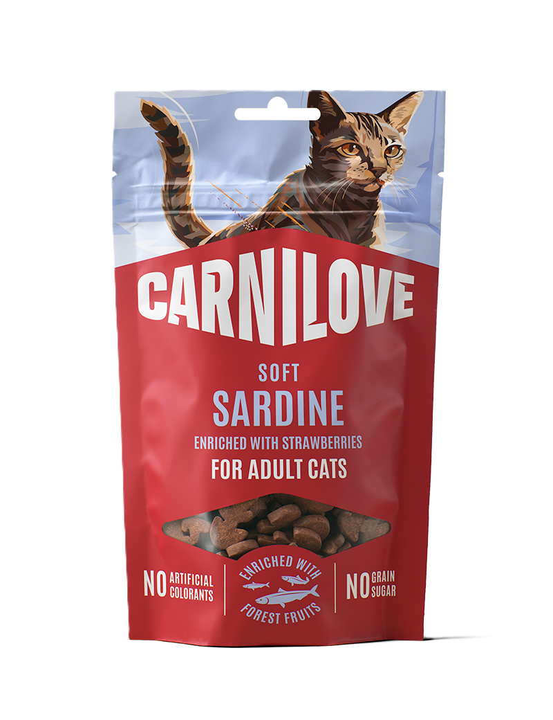 Cat Soft Snack Sardine enr. with Strawberry 50g