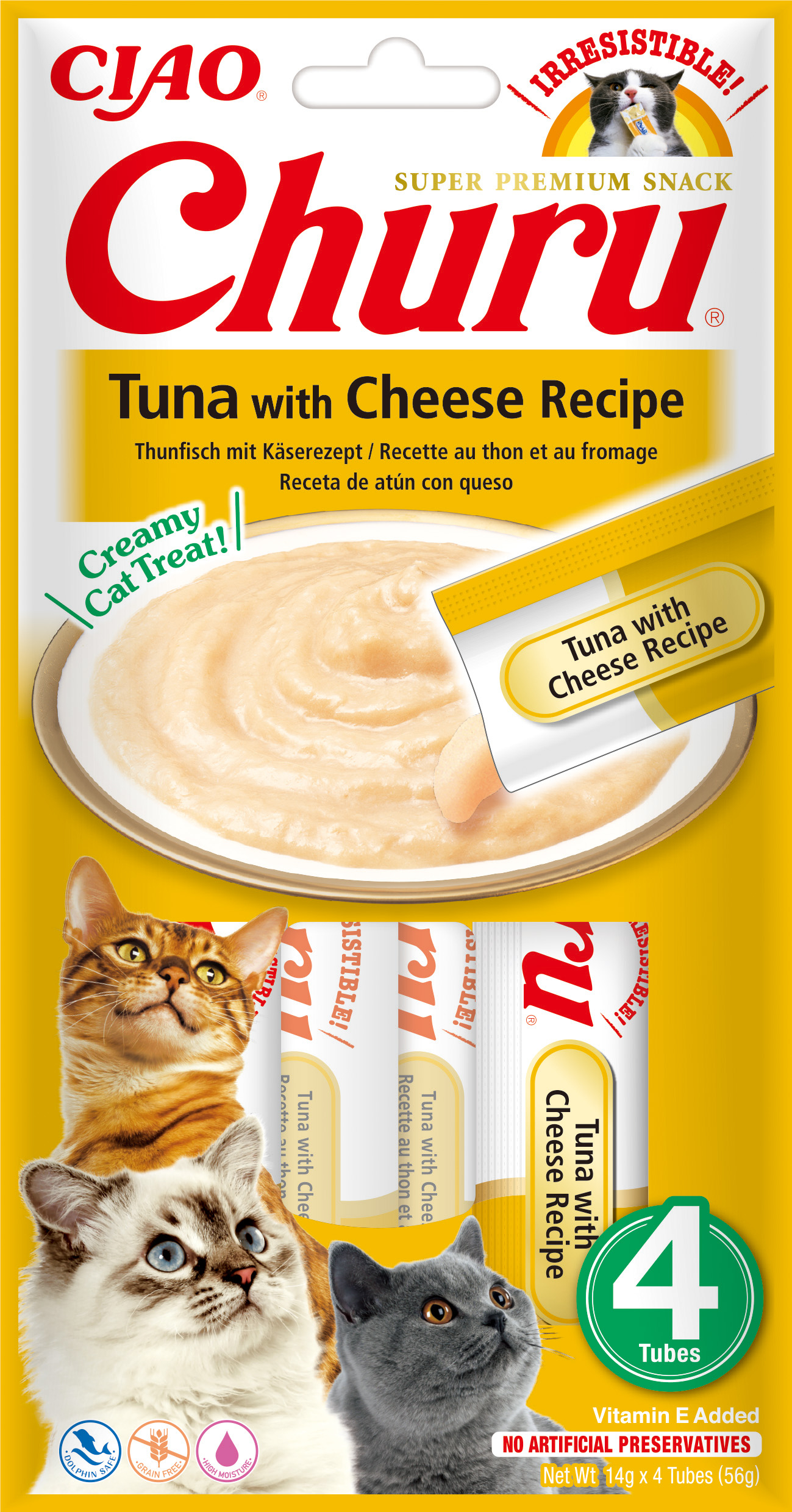 Cat Cremy Tuna with Cheese 4x14g