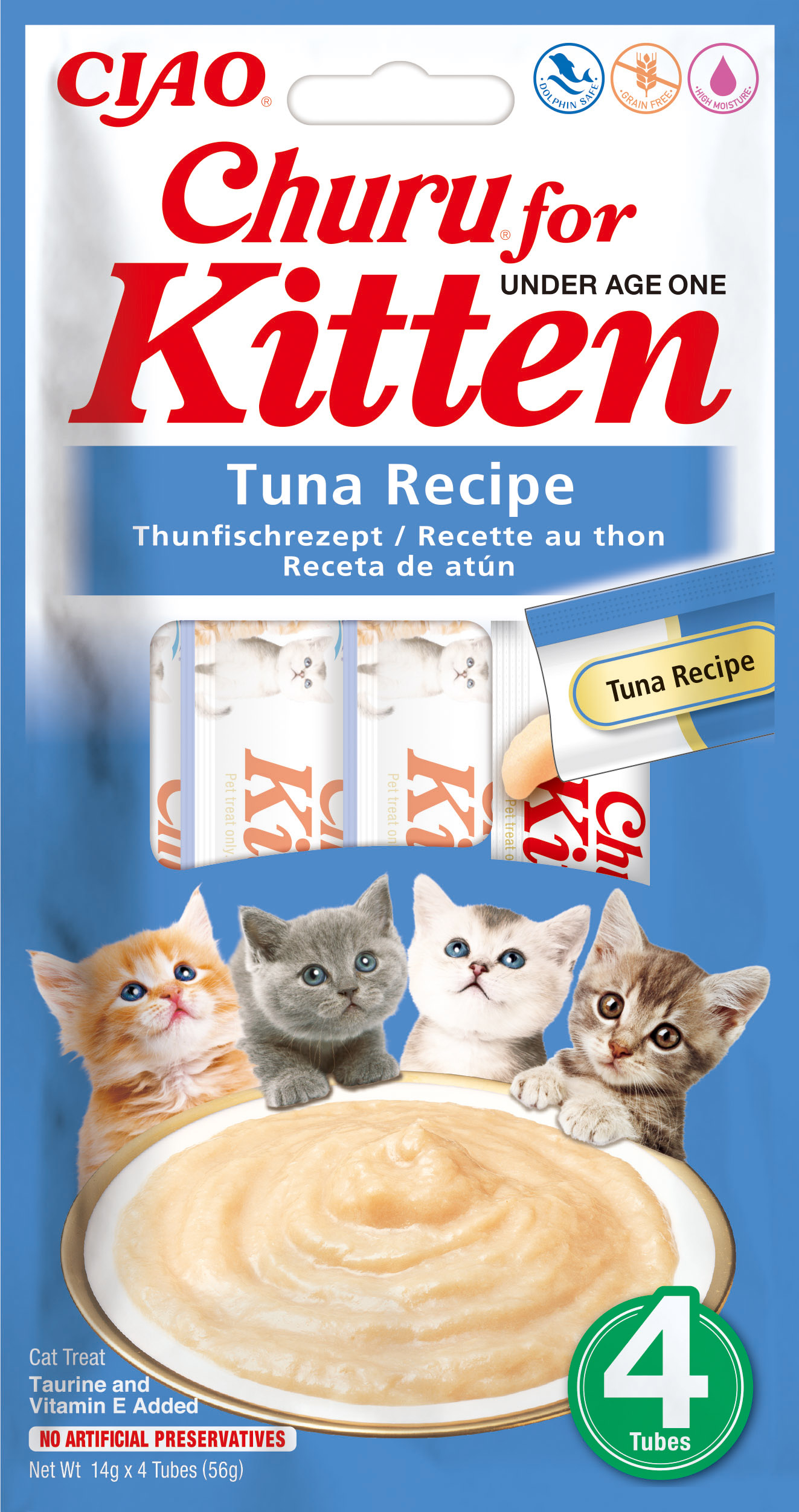 Cat Kitten Tuna 4x14g