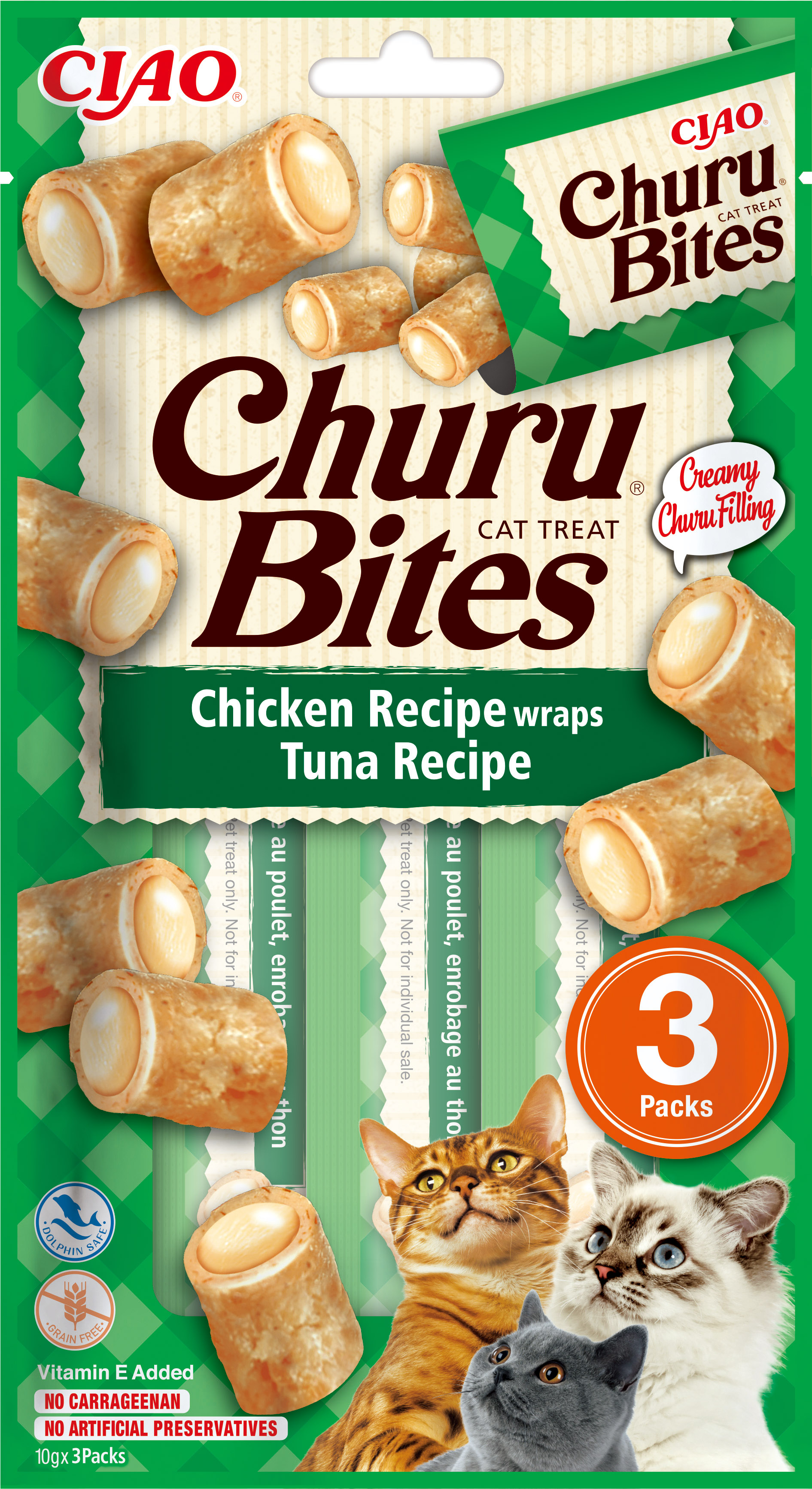 Cat Bites Chicken wraps Tuna 3x10g