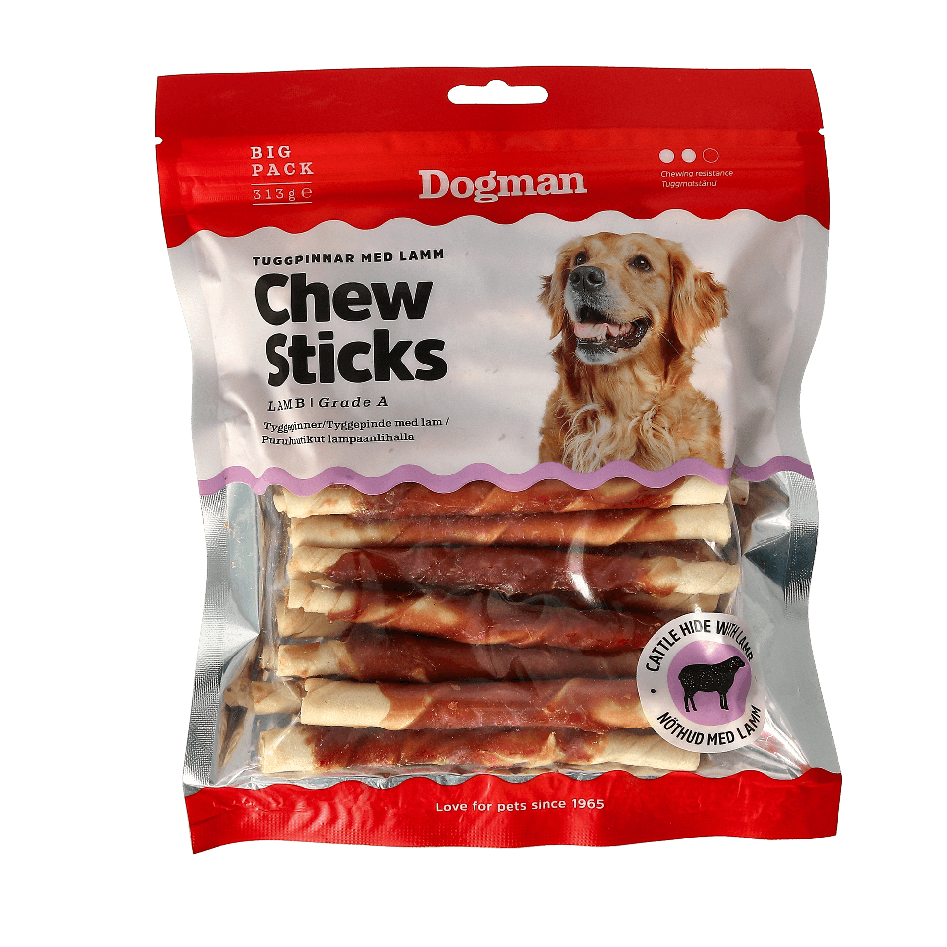 Purutikut lampaanlihalla 25kpl Valkoinen 12,5cm