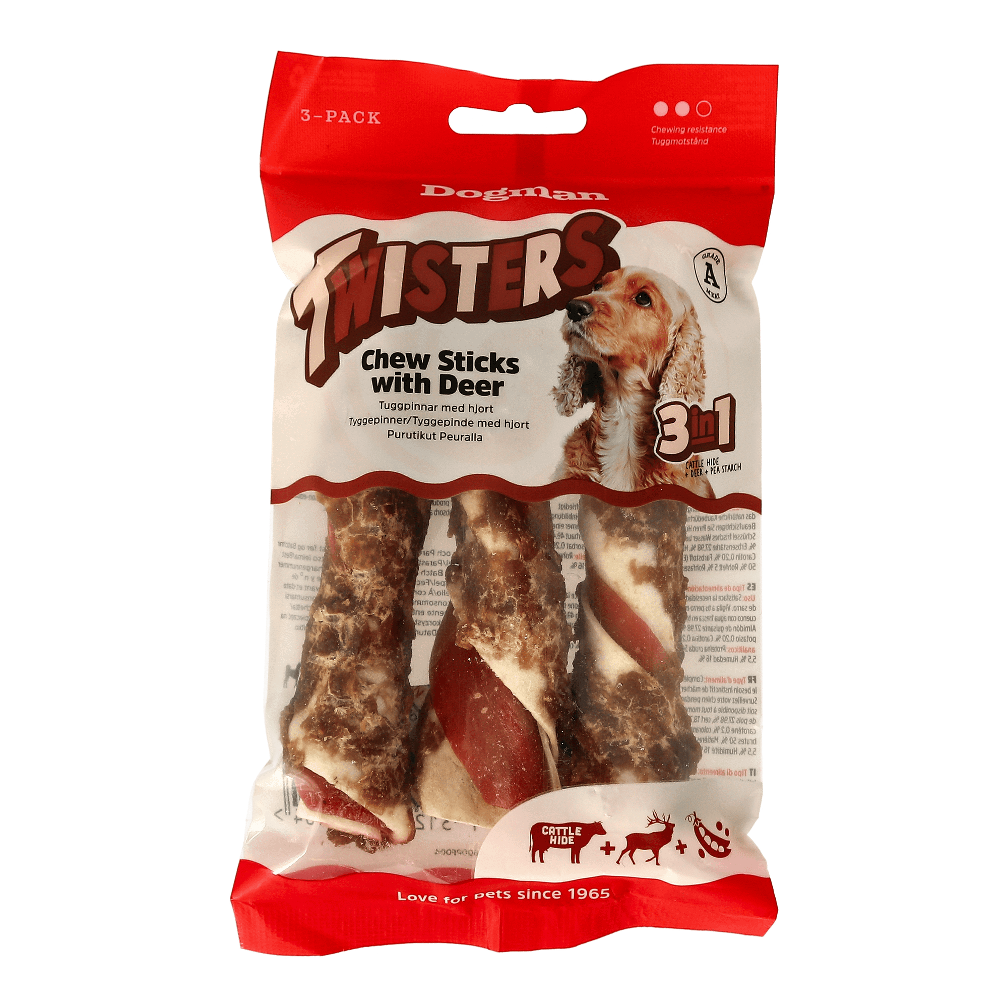 Twisters Tyggepinner med Hjort 3in1 3p