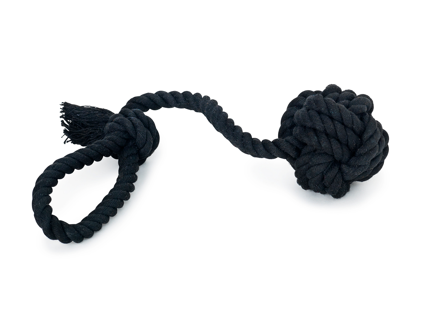 Leksak Repboll med handtag Svart