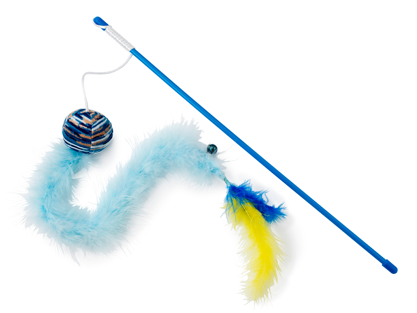 Kattleksak Spö Fuzzy Blå