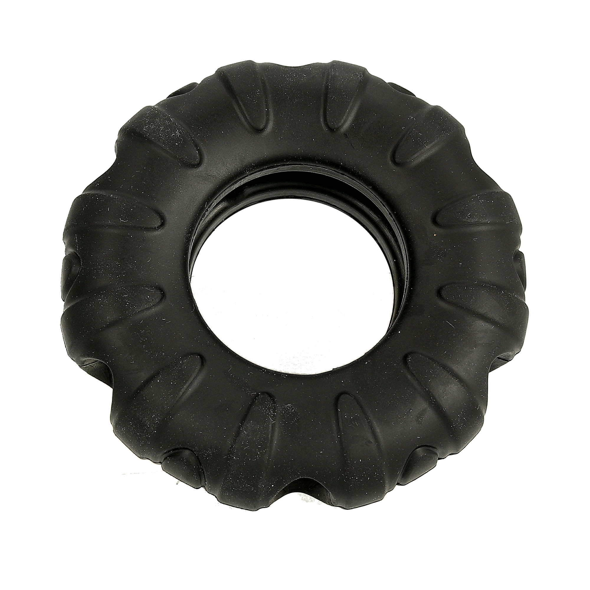 Rough Play Hundleke Gummi Dekk Svart 11cm