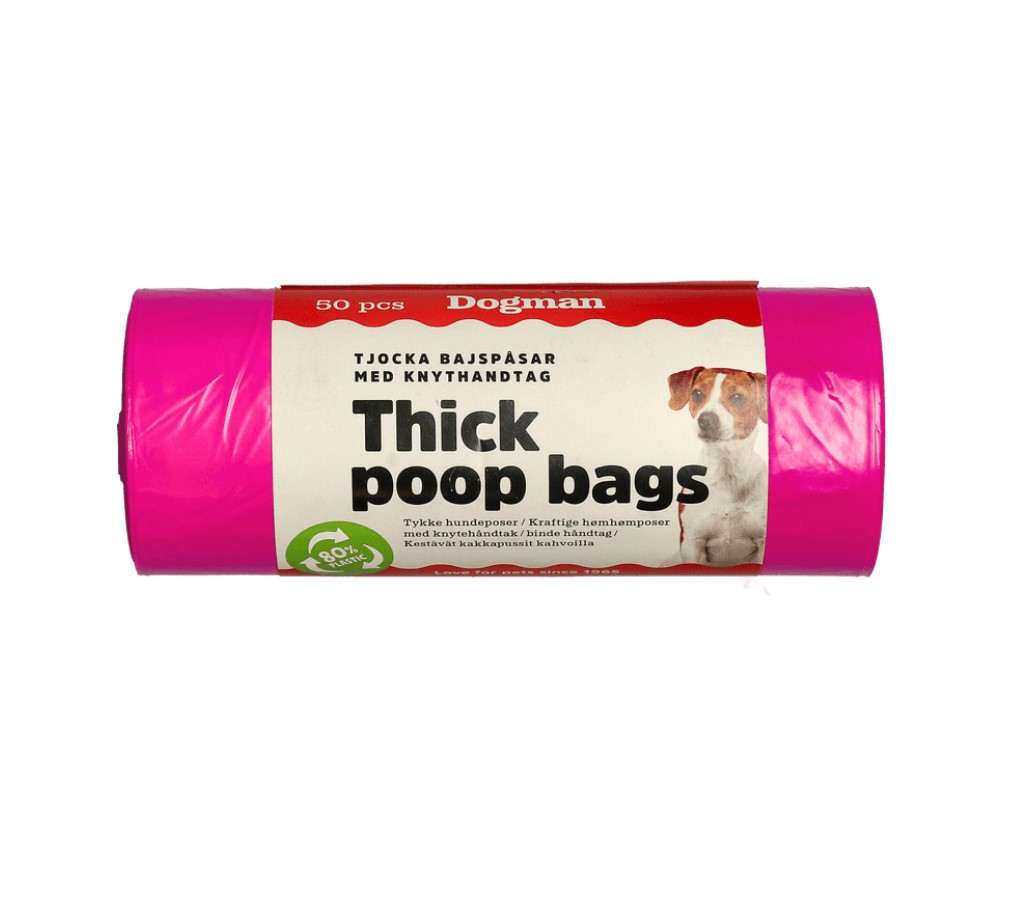 Kakkapussit kahvalla 50kpl Vaaleanpunainen