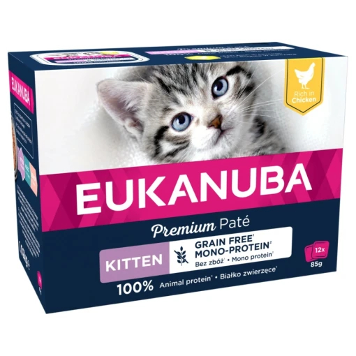 Cat Grain Free Kitten Chicken Paté Mono 12x85g
