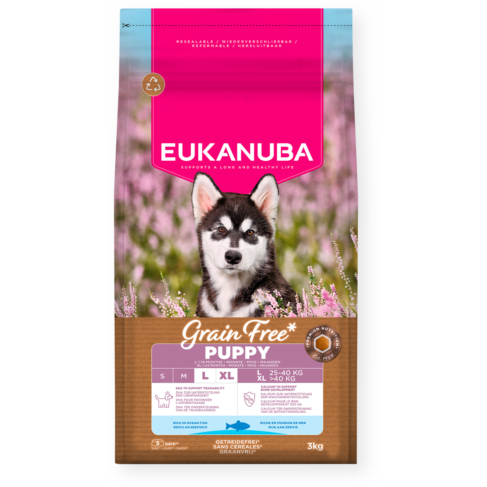 Dog Grain Free Puppy & Junior Large Ocean Fish 3kg