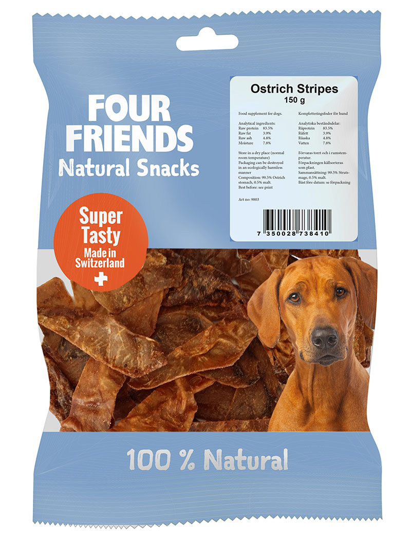 Natural Snacks Ostrich Stripes 150g