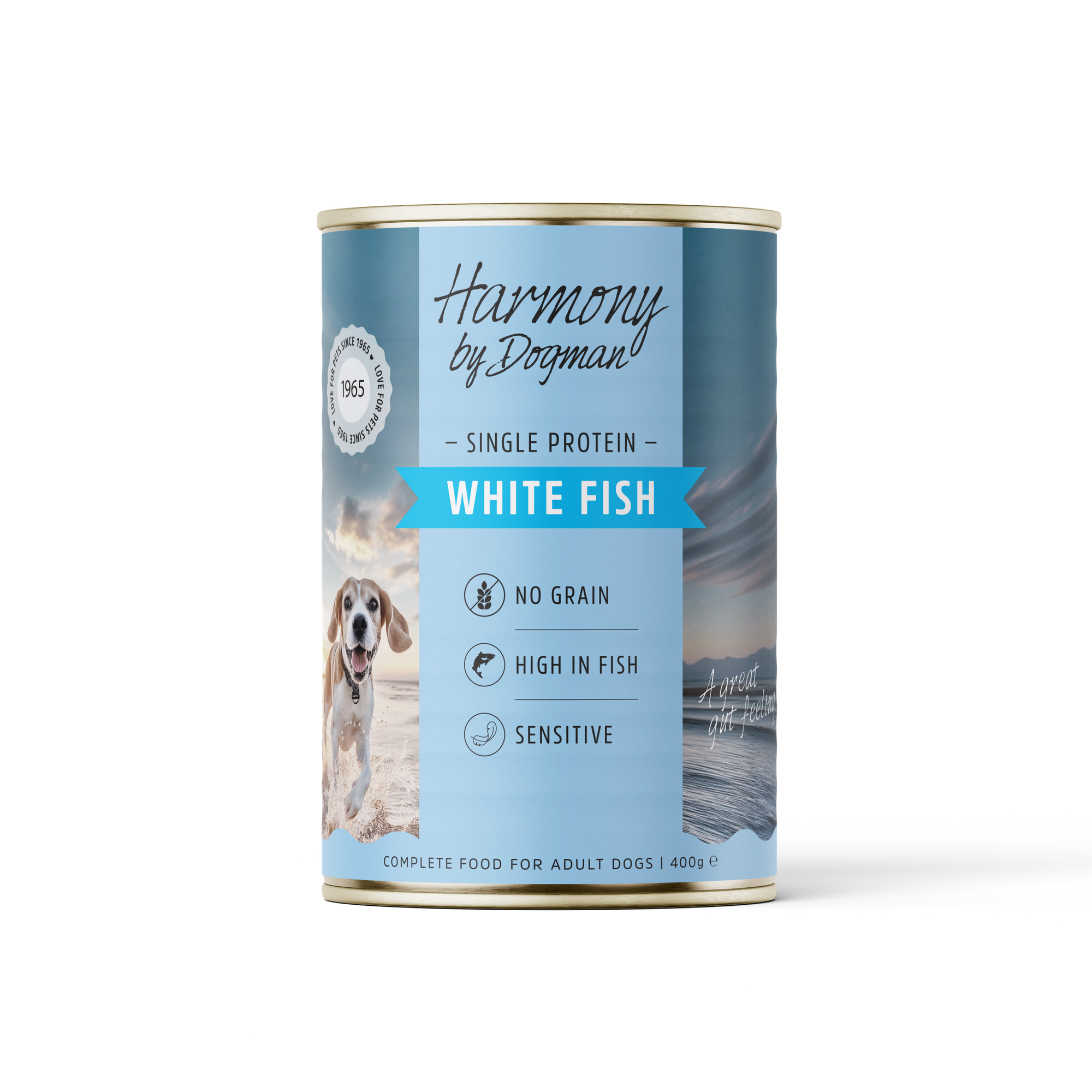 Koiran märkäruoka  White Fish Can 400g