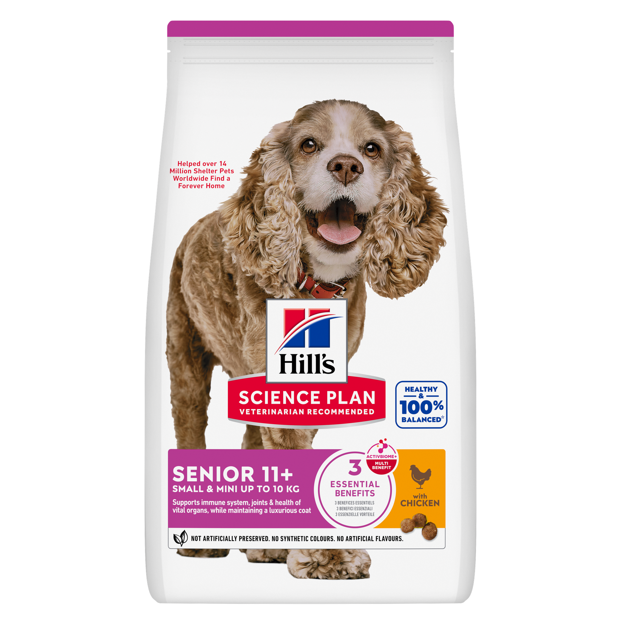 Senior 11+ Small & Mini Chicken Hundemat 1,5kg