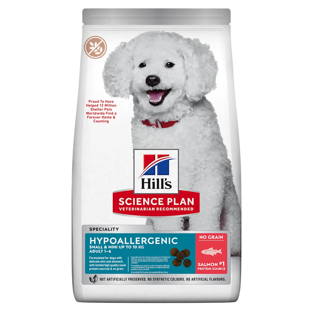 Adult Hypo Small & Mini Salmon Hundfoder
