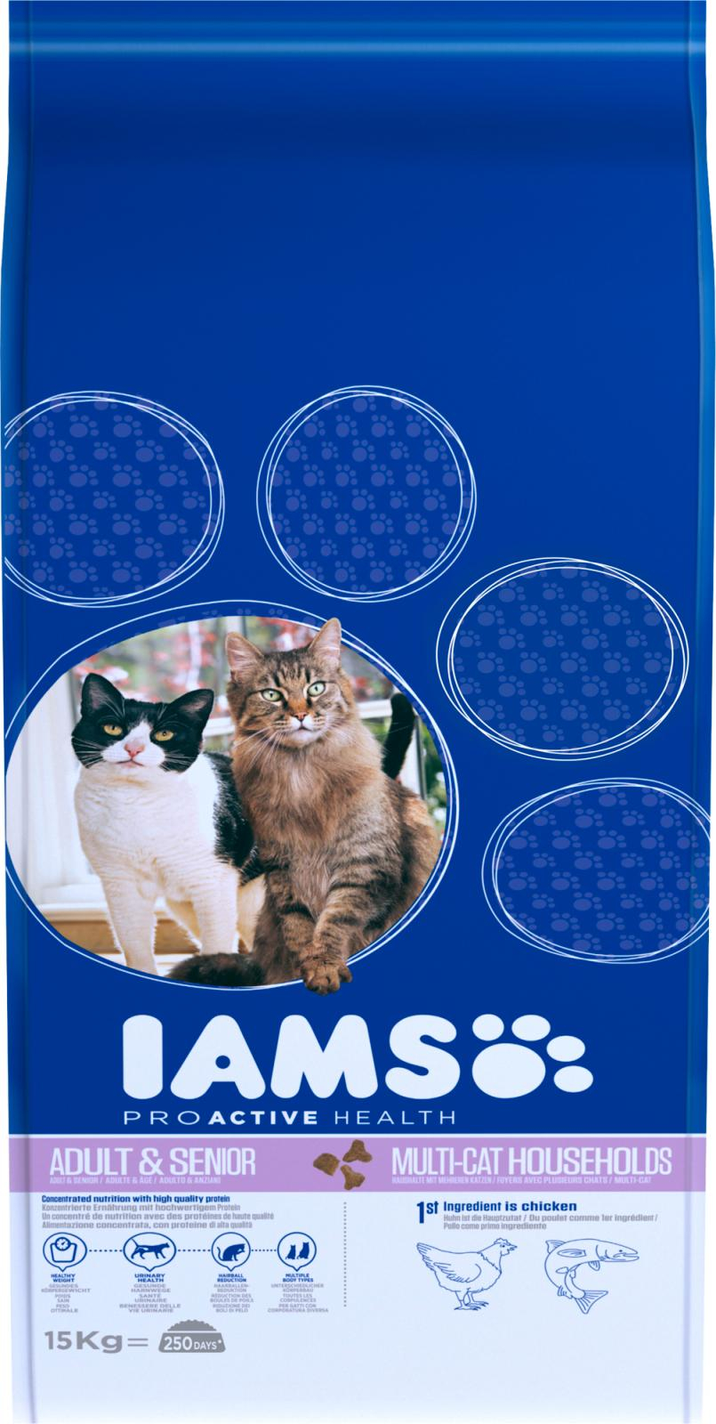 Cat Adult & Senior Multi-Cat Chicken & Salmon 15kg