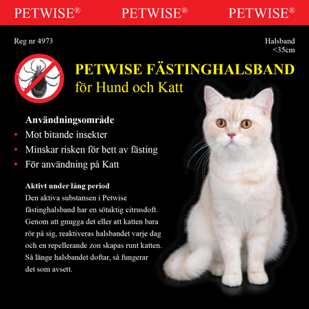 Flåttbånd Katt 35cm