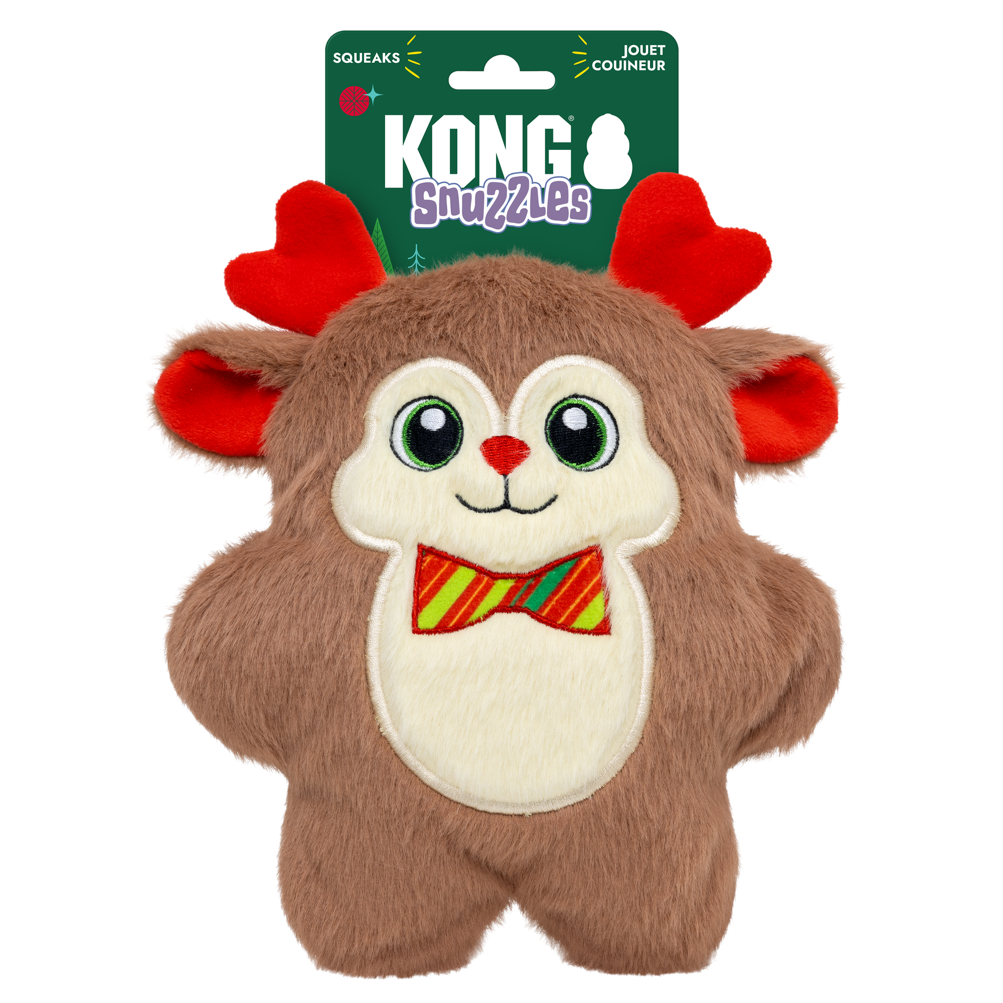 Holiday Snuzzles Bow Tie Reindeer Hundeleke