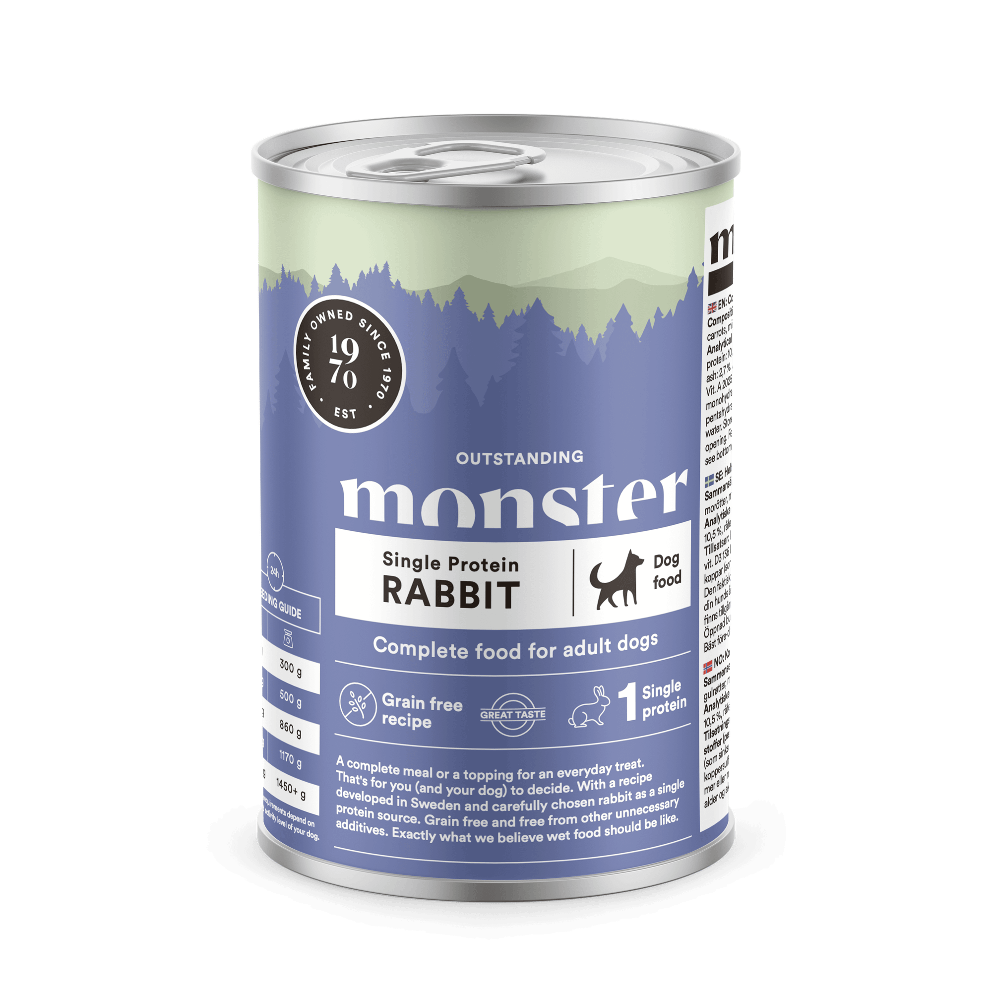 Adult Single Rabbit Våtfoder för hund 400g