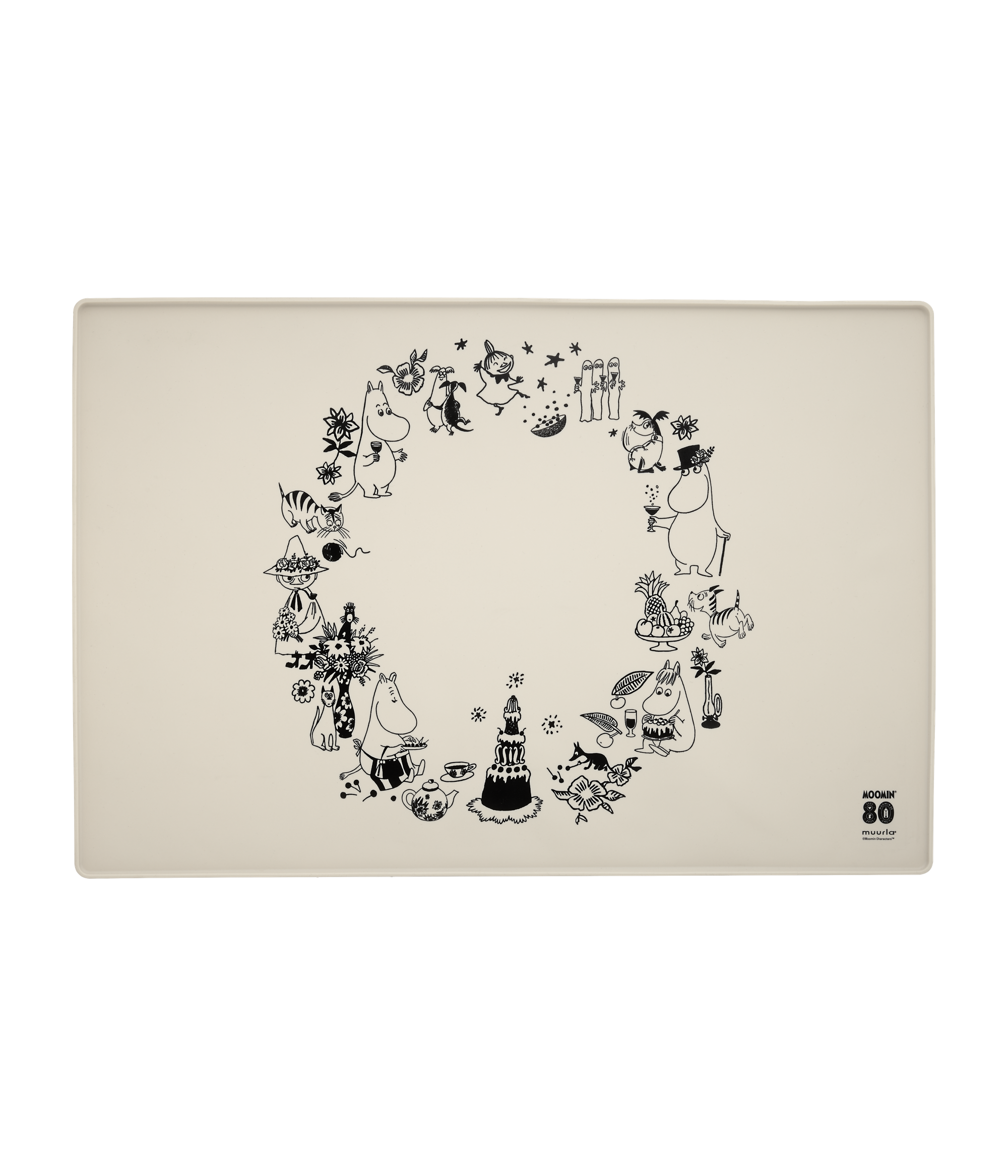 Moomin 80 Ruokakupin alusta 60x40cm