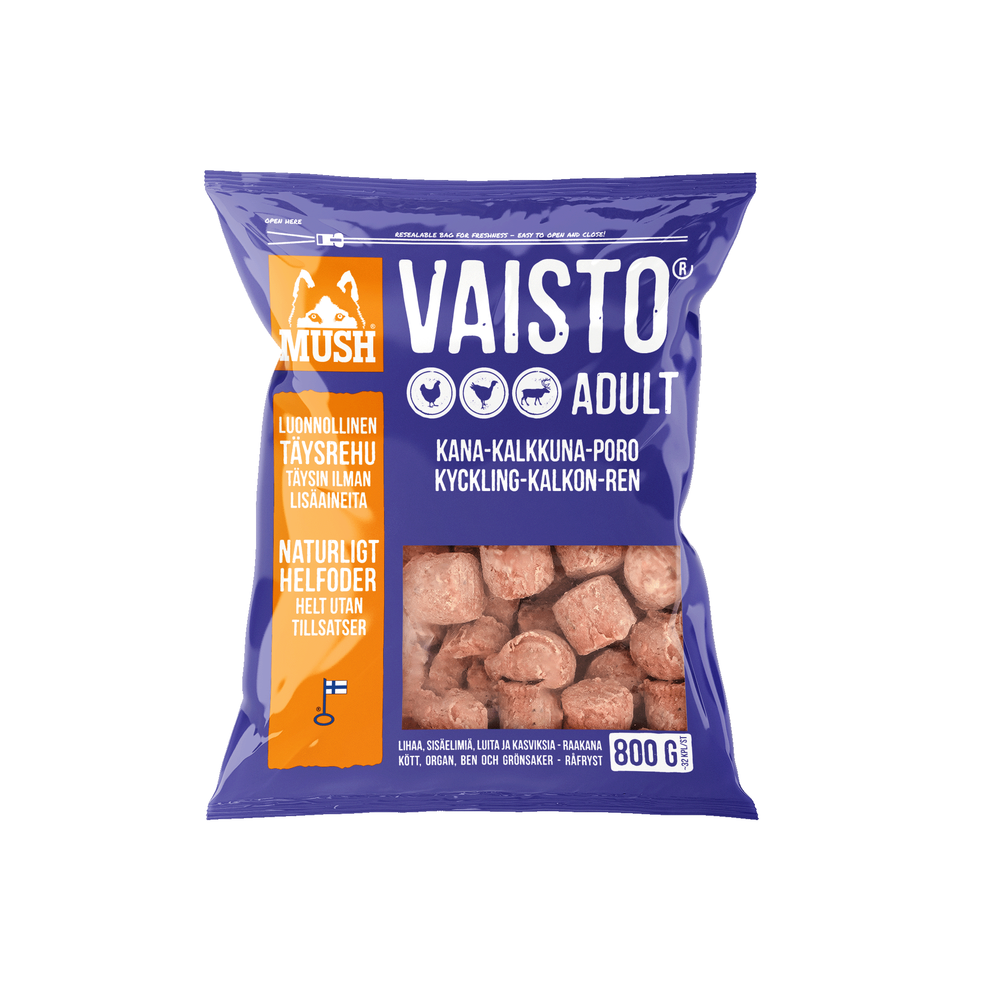 Mush Vaisto Liila Kalkkuna-Kana-Poro 800g