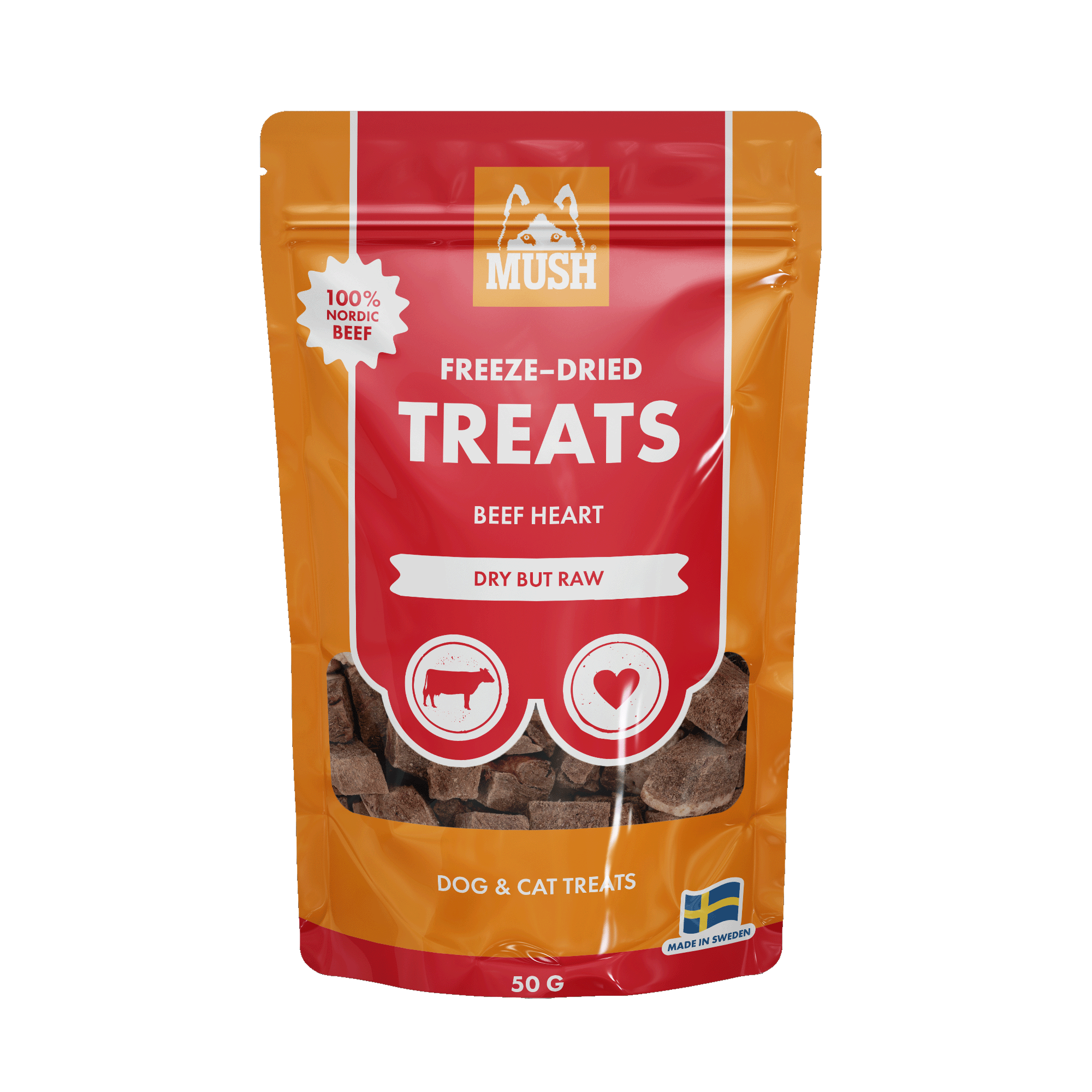 Treats Frystorkat Nöt Hjärta 50g