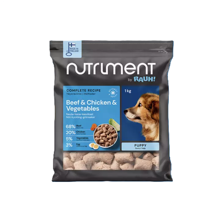 Lihapallot Nauta/Kana/Kasvikset Pentu 1kg