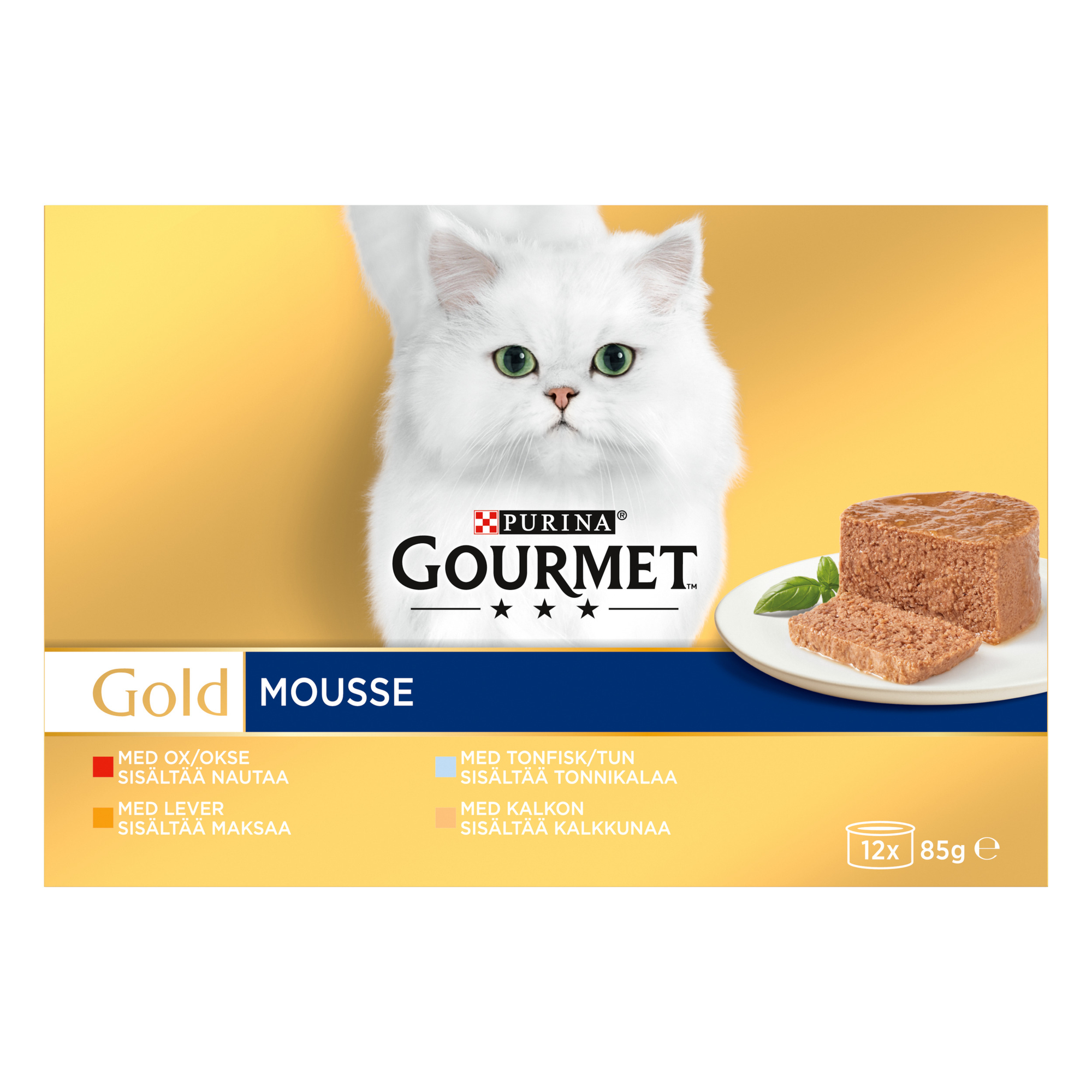 Gold Mousse Våtfôr for katt 12x85g