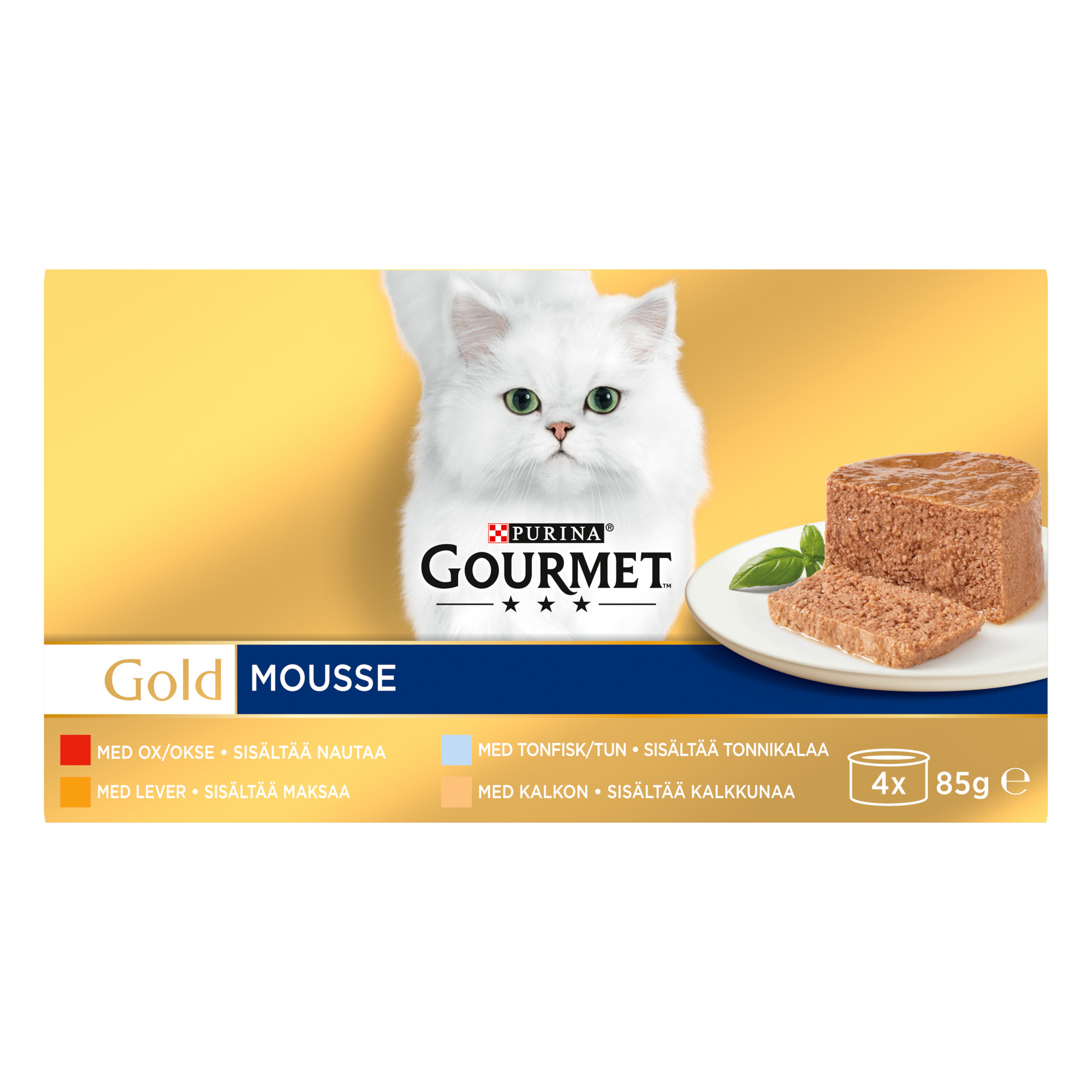 Gold Mousse Våtfôr for katt 4x85g