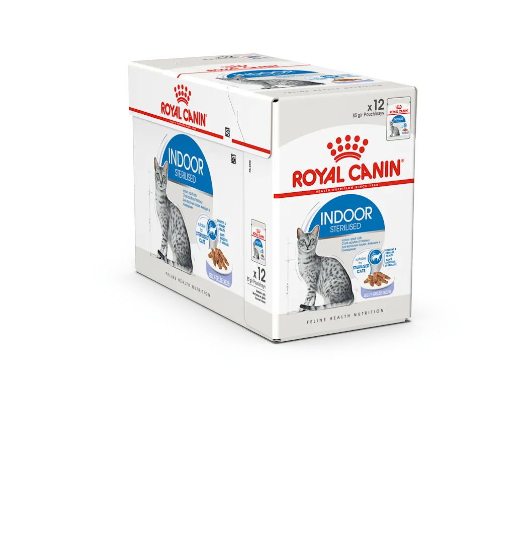 Indoor Sterilised Jelly Våtfoder för katt 12x85g