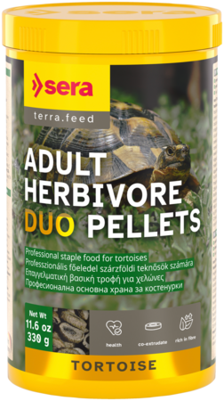 Tortoise Adult Herbivore Duo Pellets 330g 1L
