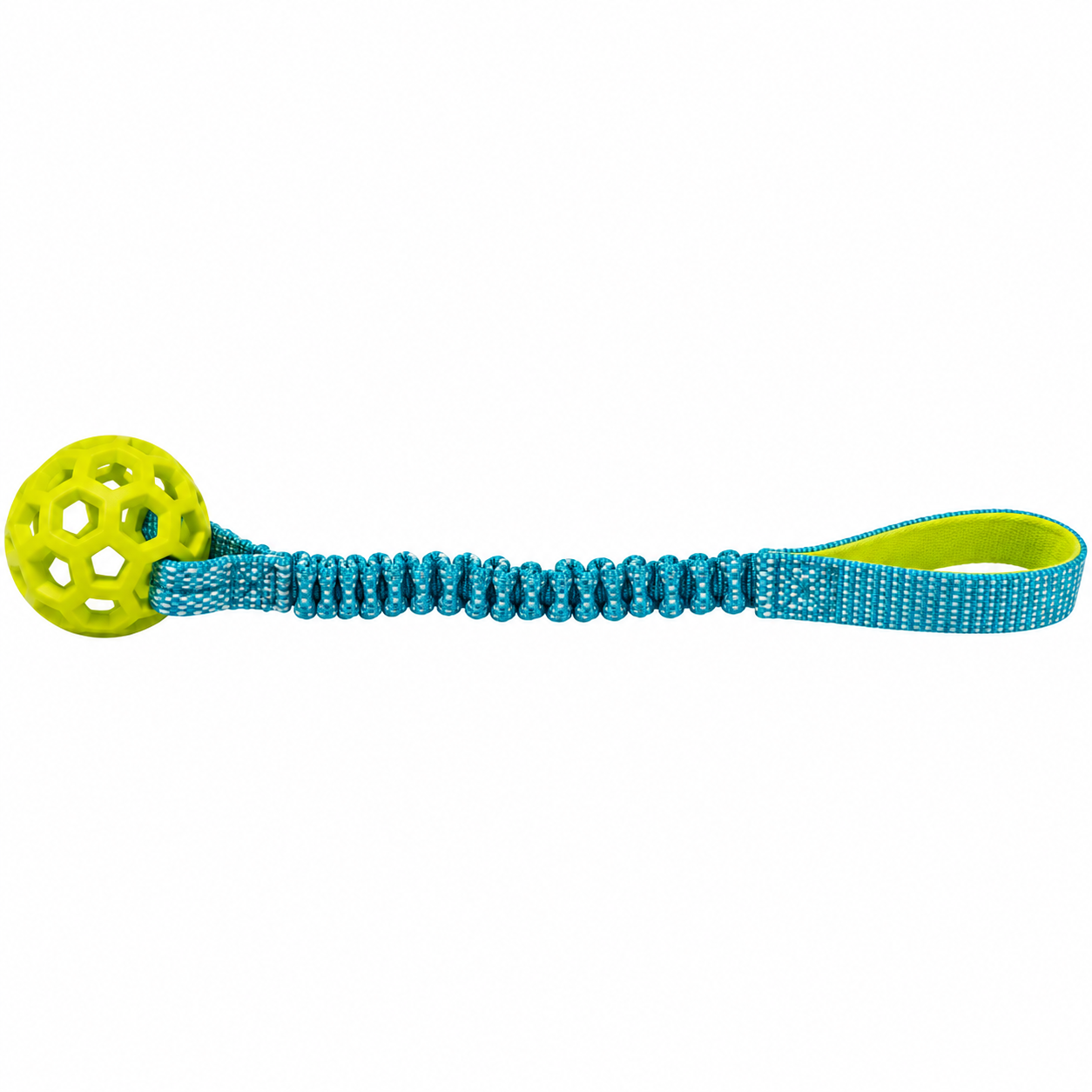 Bungee Tugger med Boll Petrol/Lime ø9x48cm