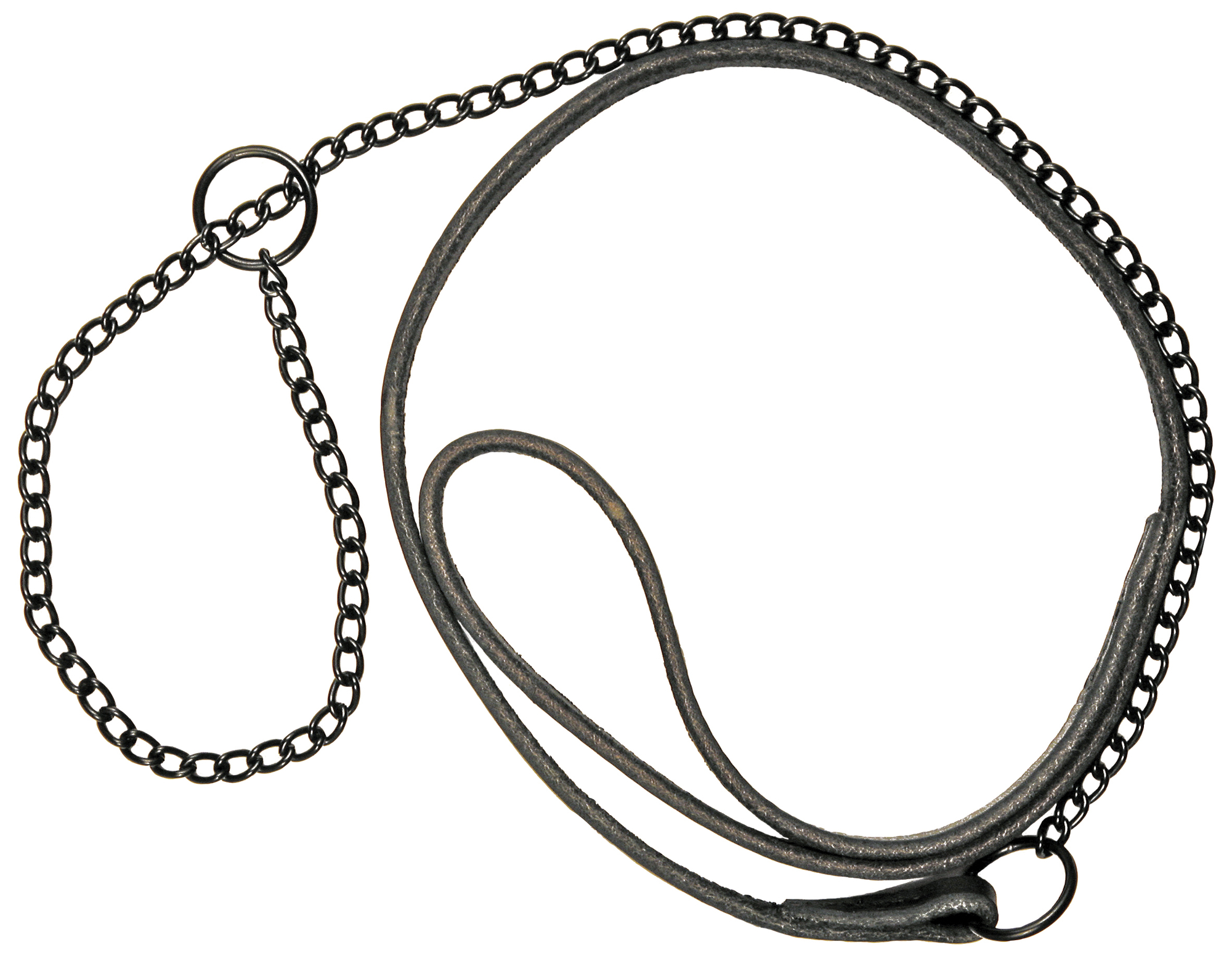 Näyttelyhihna nahkainen Musta 60cm