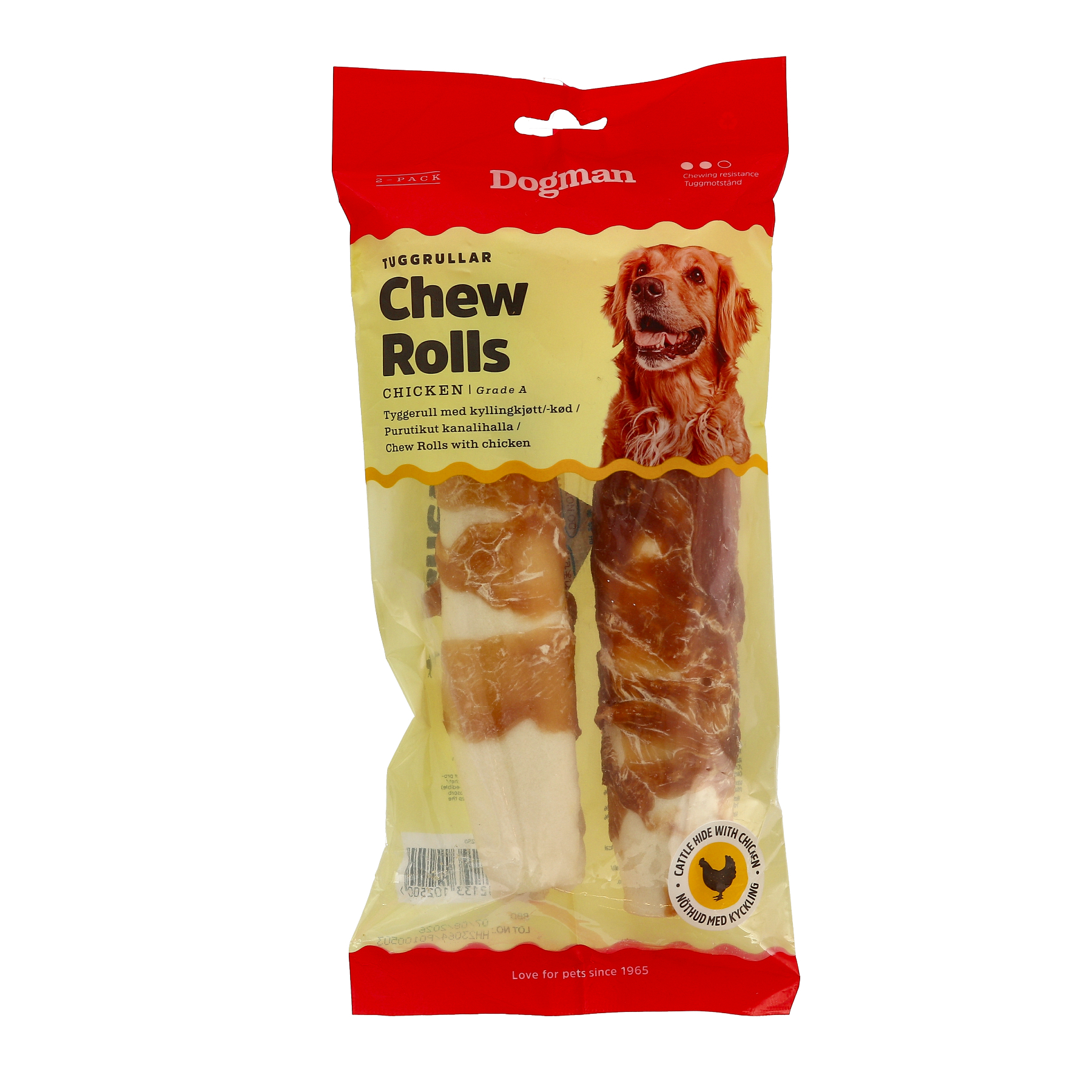 Tyggestang med Kylling 2p Hvit 20cm