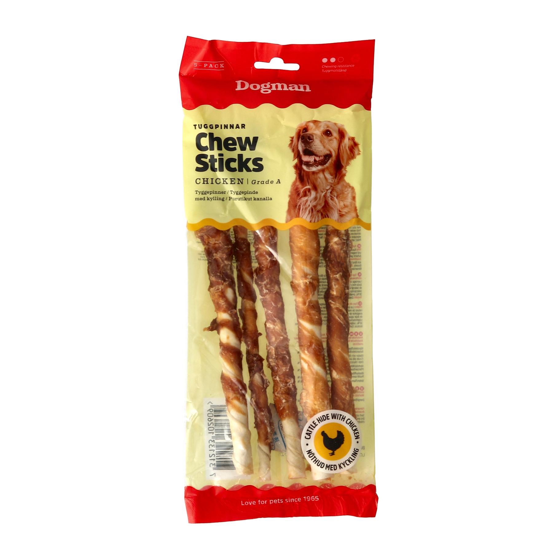 Purutikut kanalla 5kpl Valkoinen 25cm