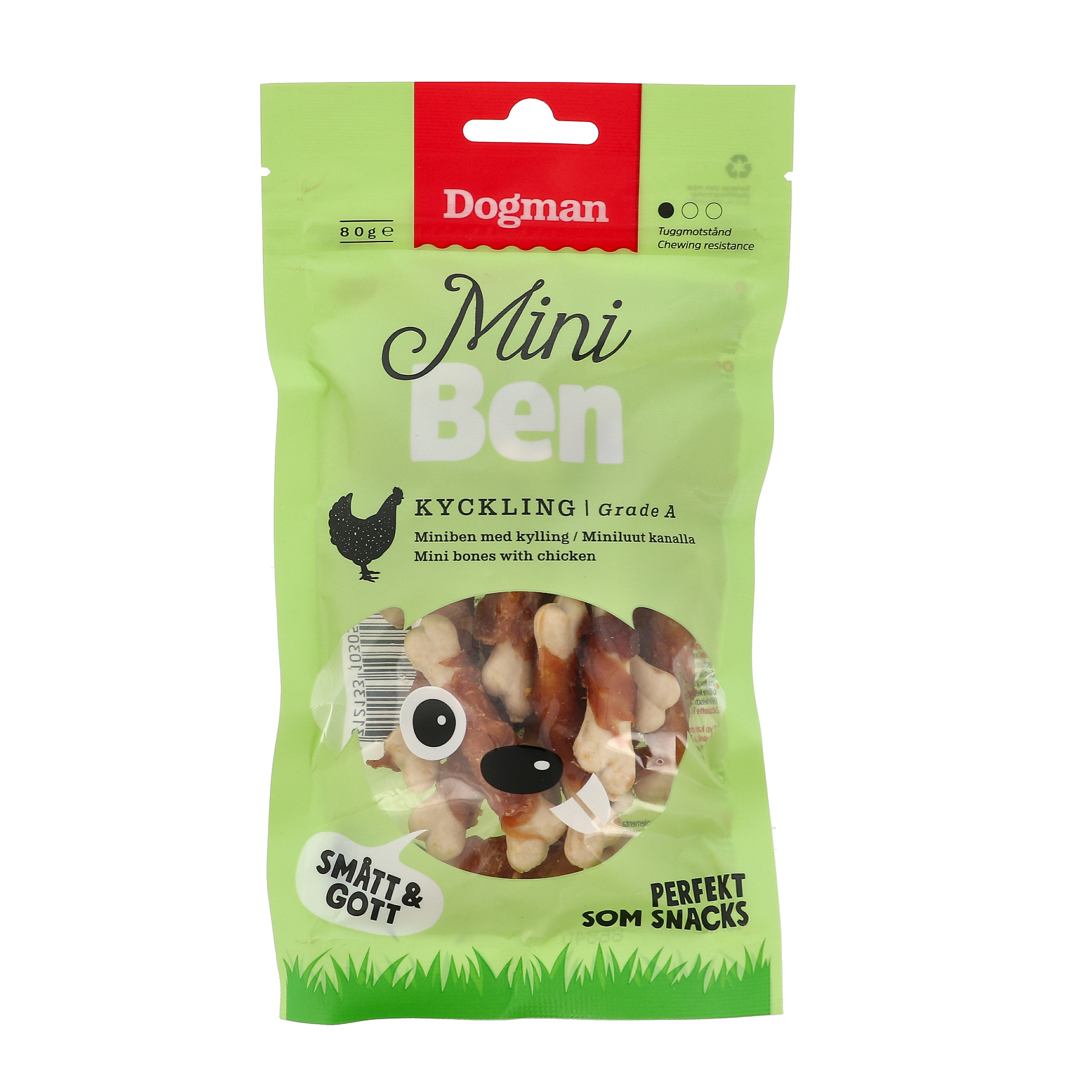 Minibein med Kylling Hvit 80g