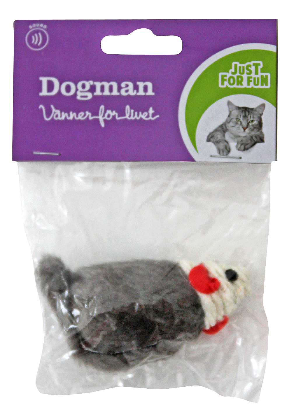 Kissanlelu hiiri sisalnokalla harmaa