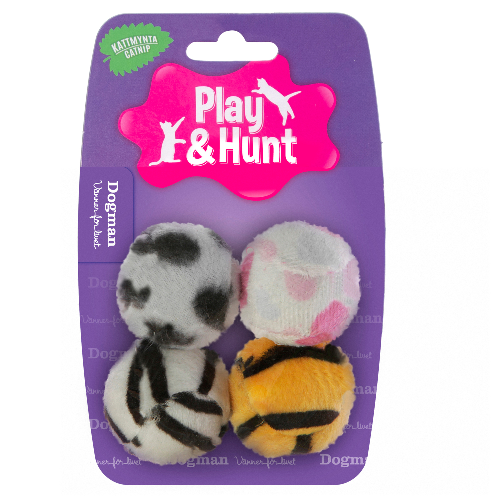 Kissanlelu pehmustettu pallo 4kpl