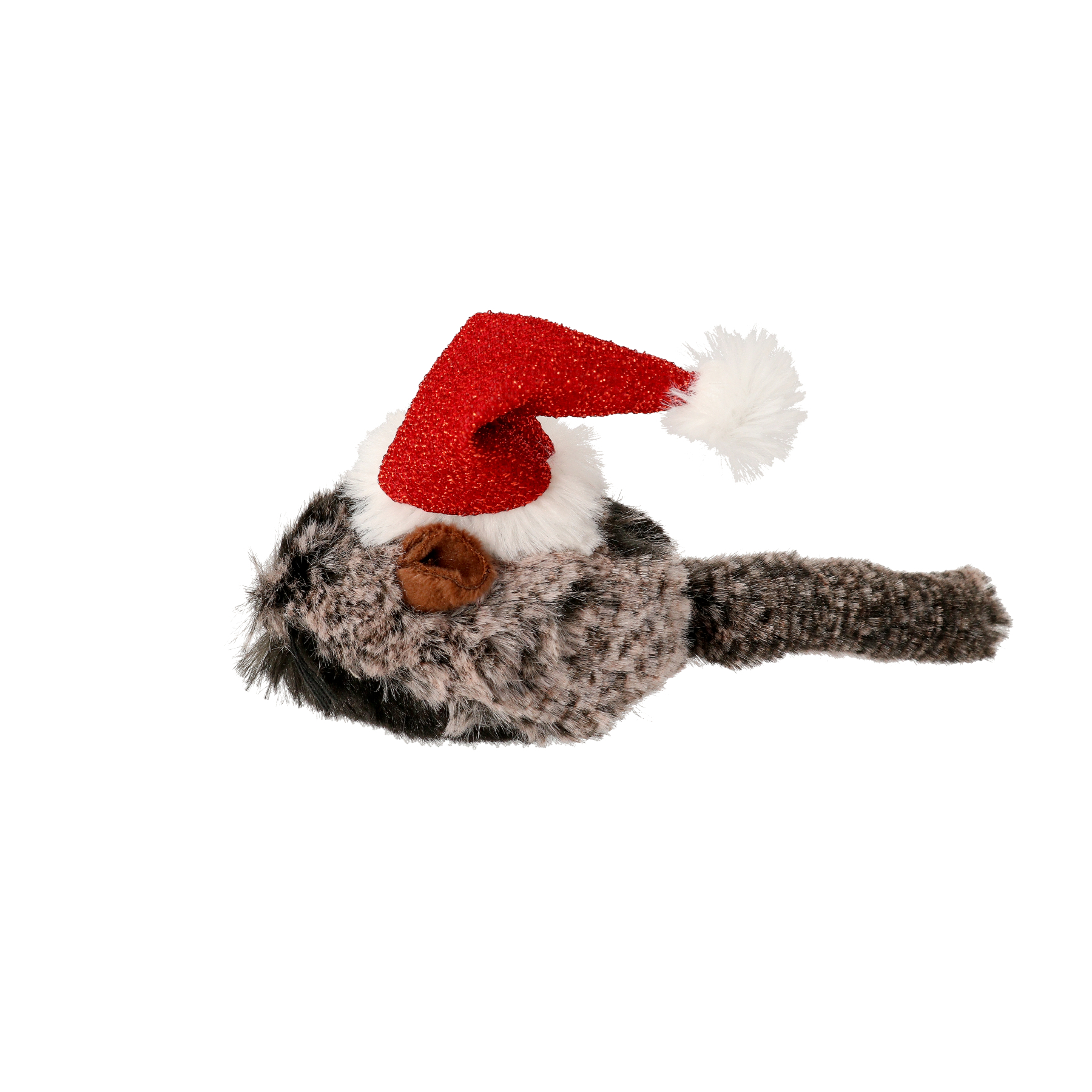 Joululelu kissa ja hiiri tonttulakilla Harmaa