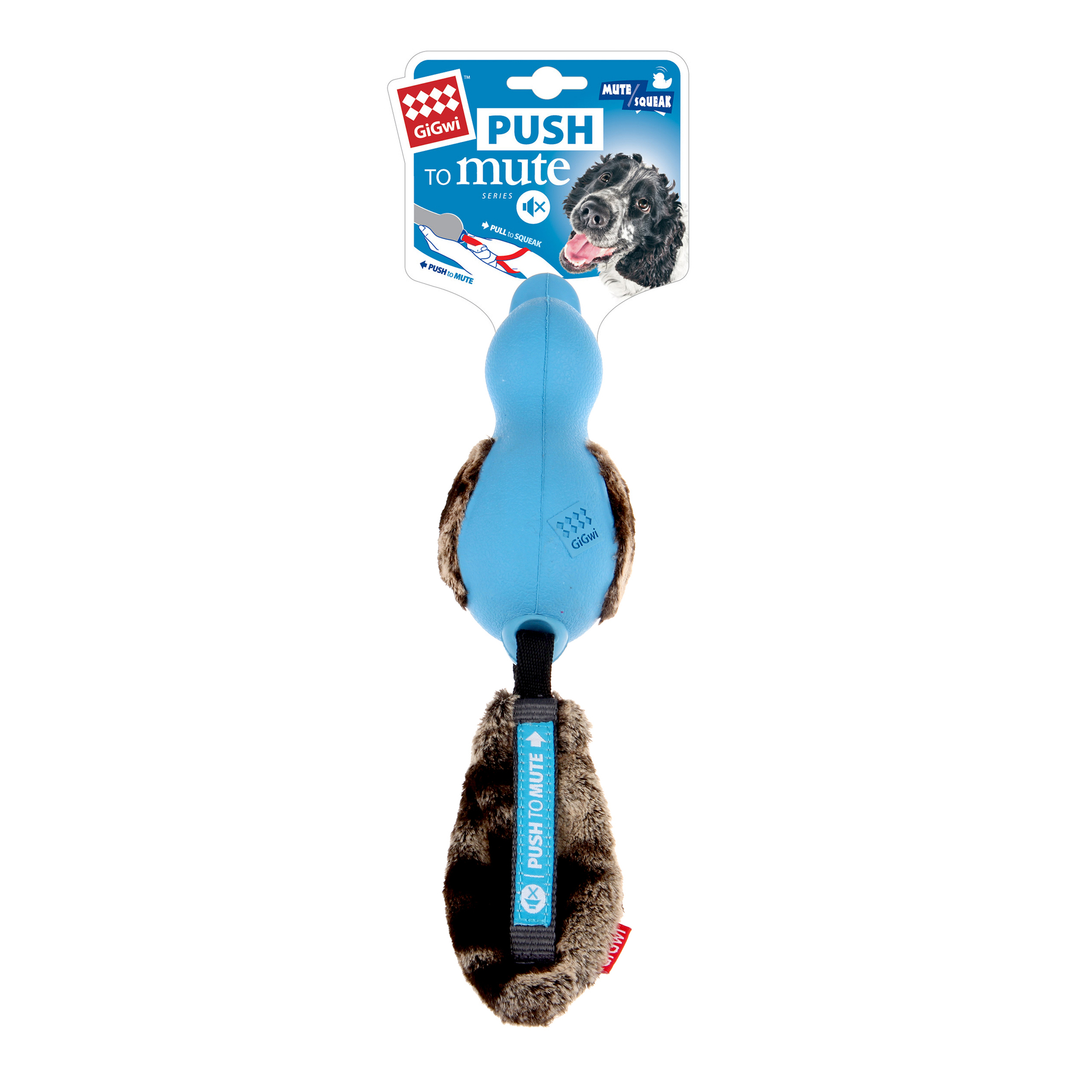 Leksak PushToMute Anka Blå