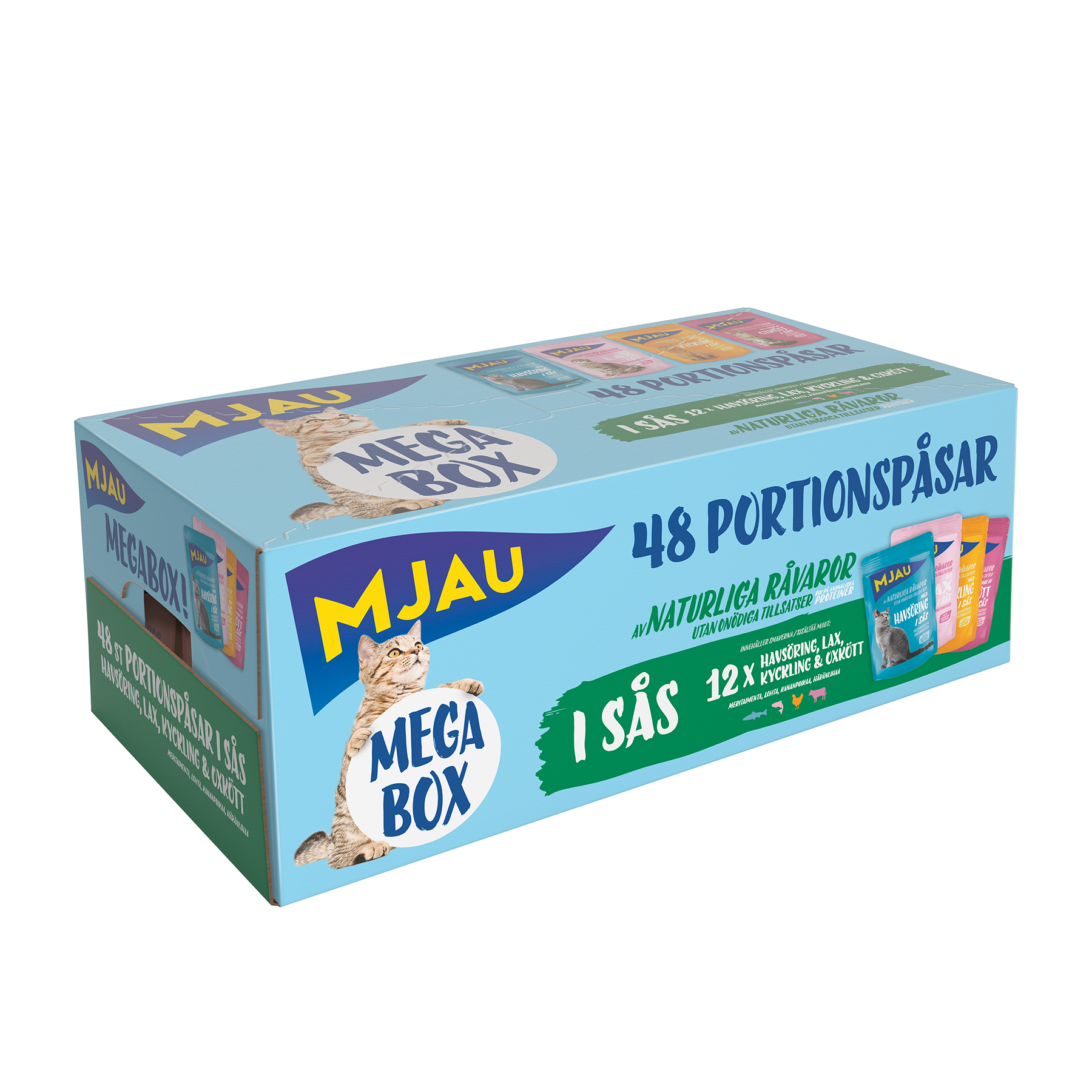 Biter i Saus med Kjøtt og Fisk Megabox 48x85g