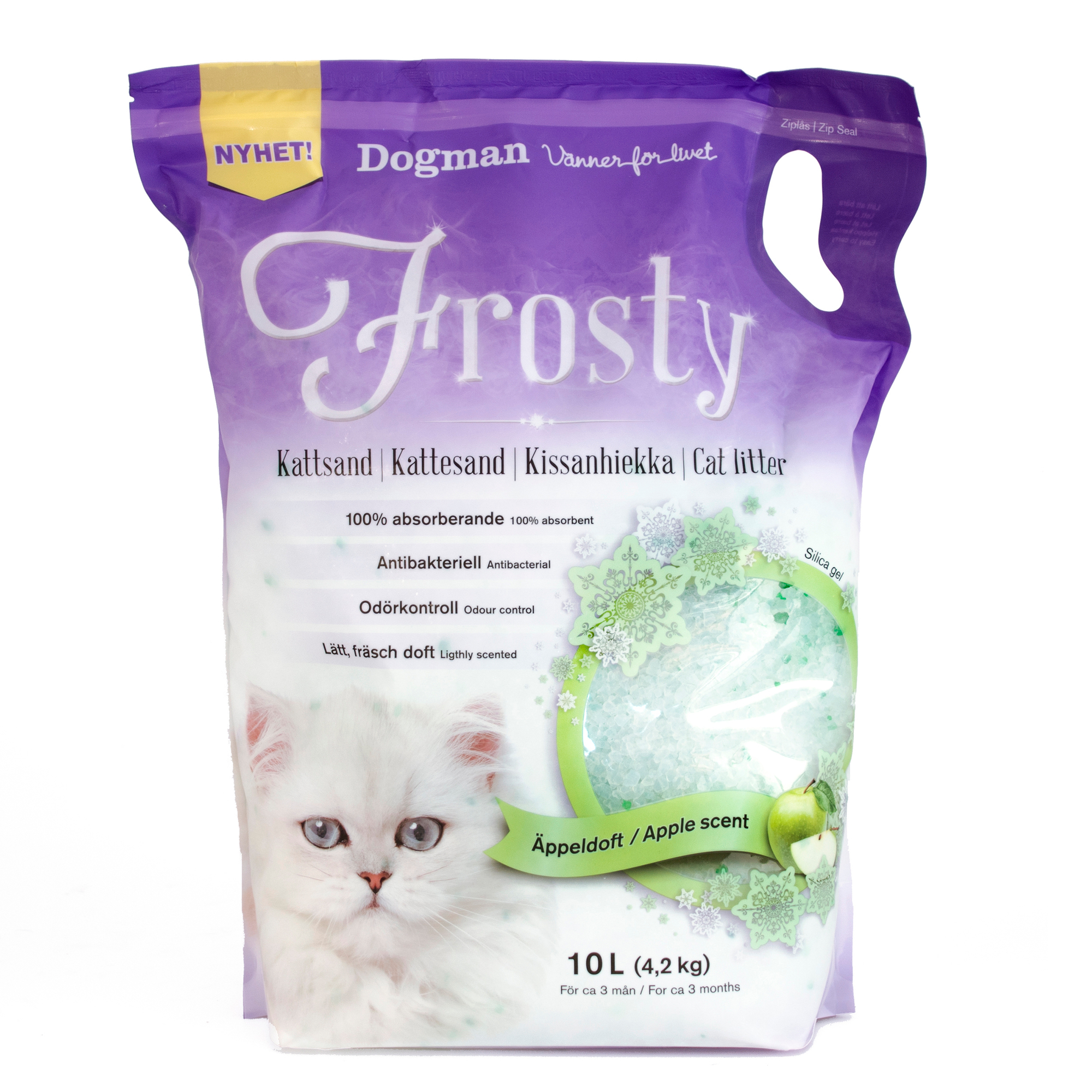 Frosty Kattesand Eple 10L